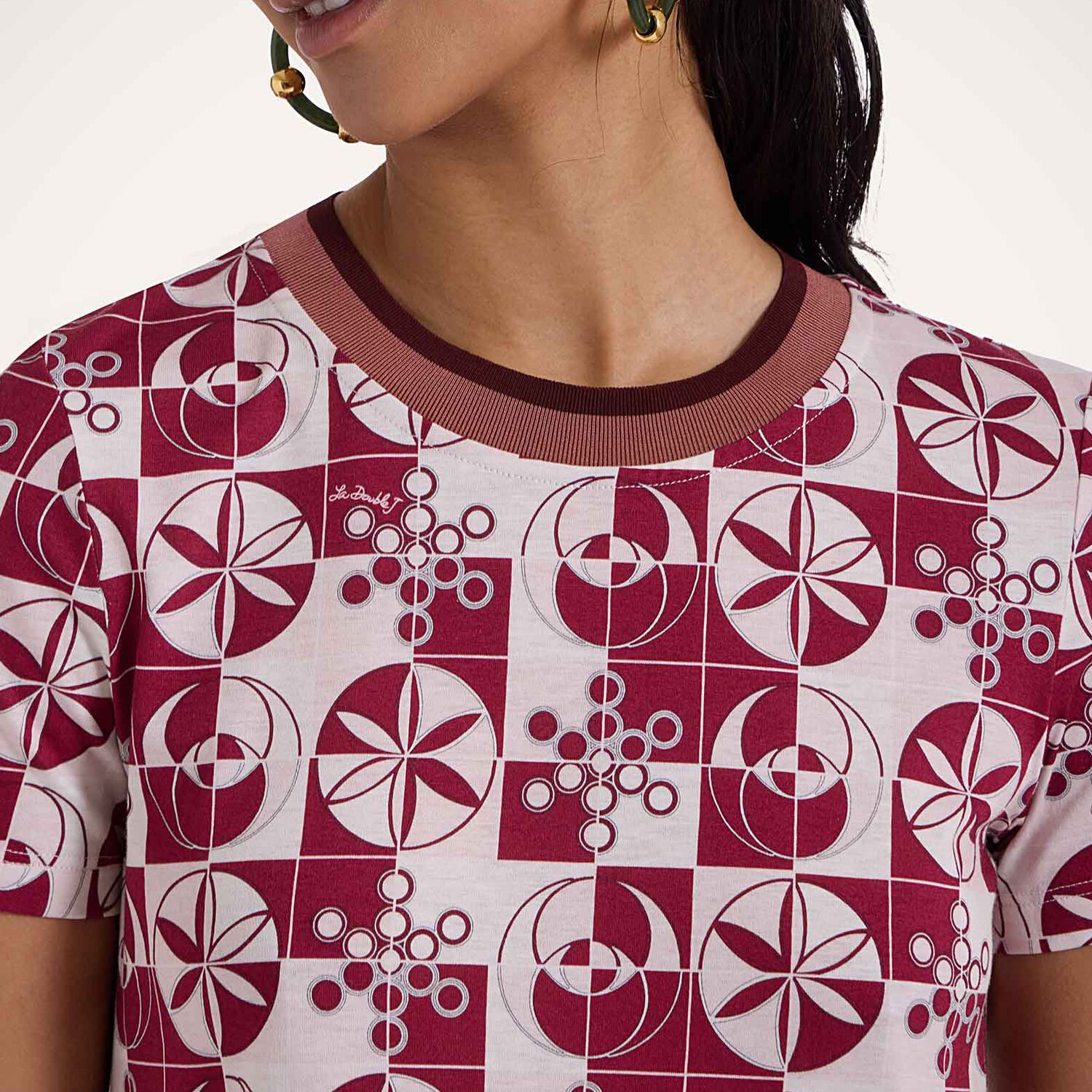 La Doublej La Double J Sporty Swing Dress In Eclipse Burgundy