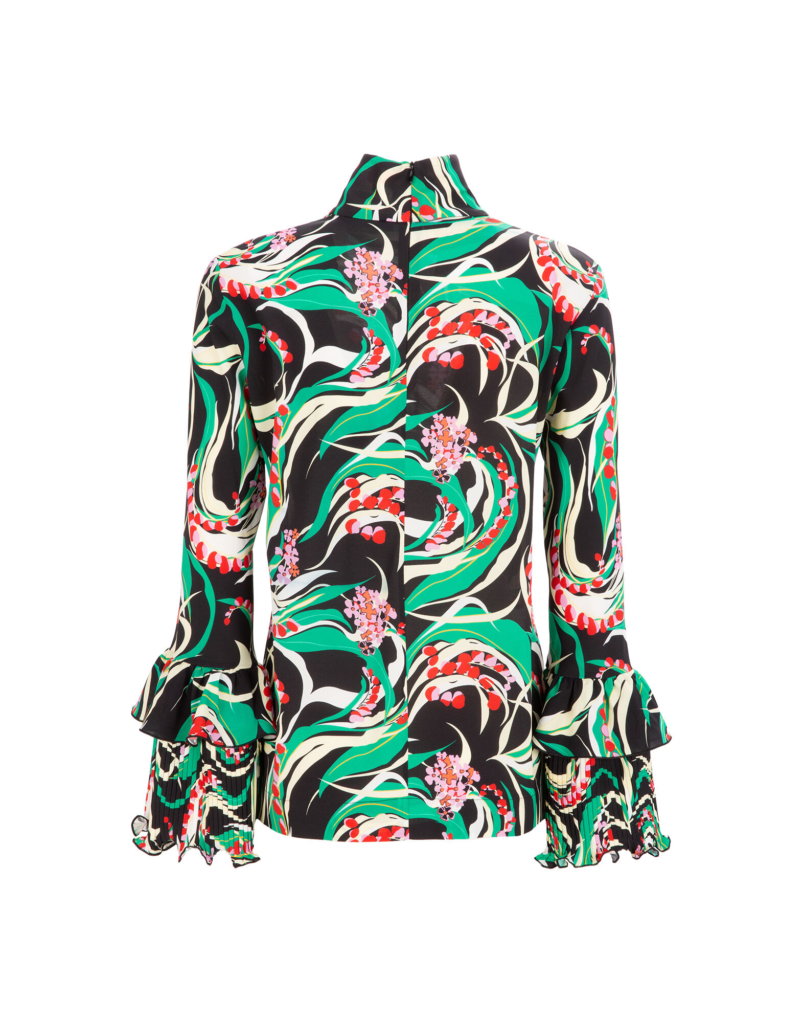 LaDoubleJ Frill Wrist Top Windy Flowers SHI0024VIS001WIN0001