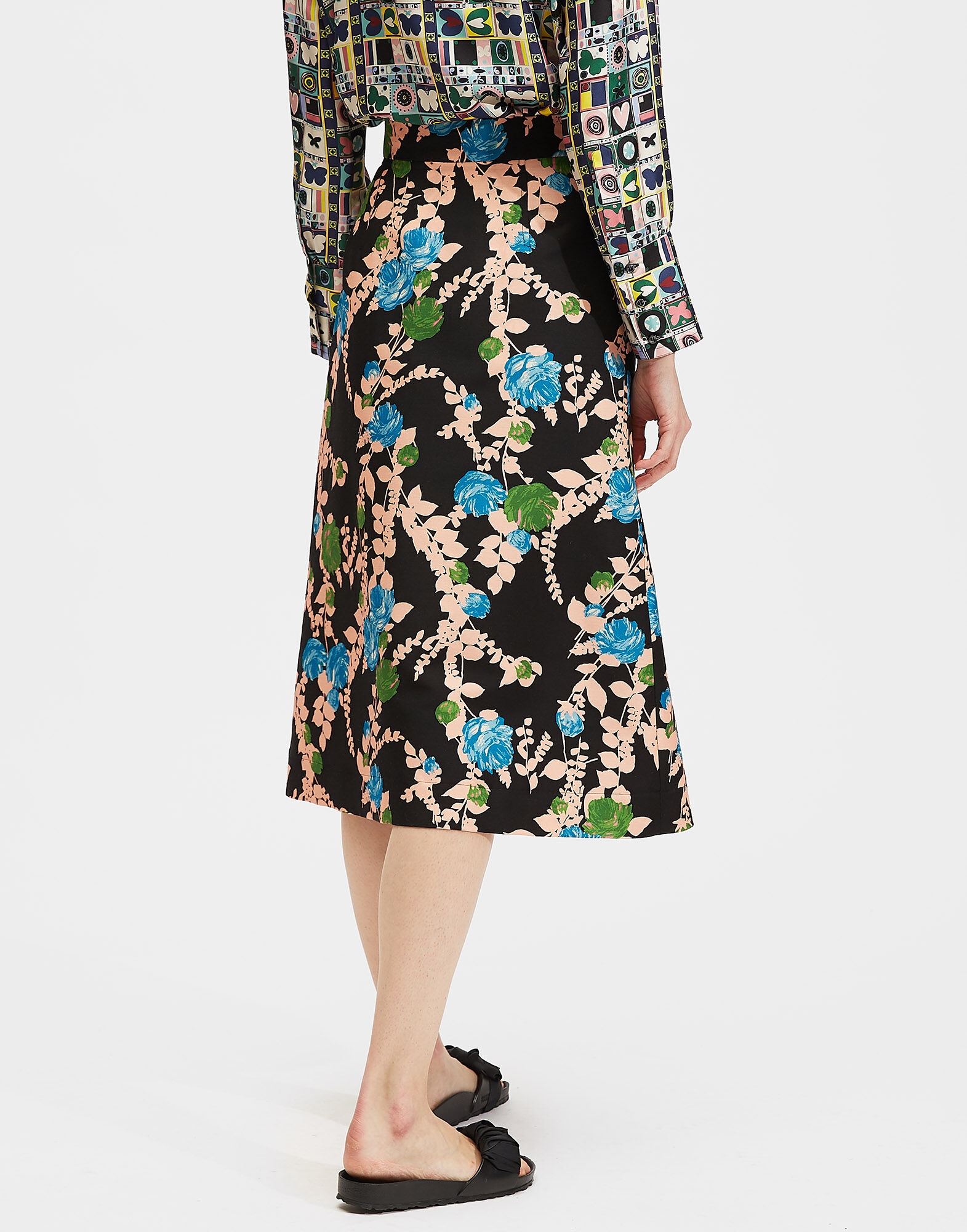 LaDoubleJ Peggy Skirt Winter Rose Nero SKI0040CAD001WTR0003