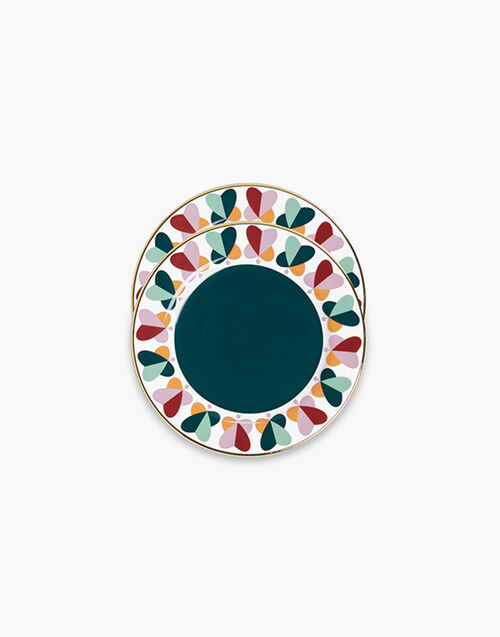 La DoubleJ Dessert Plate Set of 2 Farfalle Ring DIS0048CER001FAR0005
