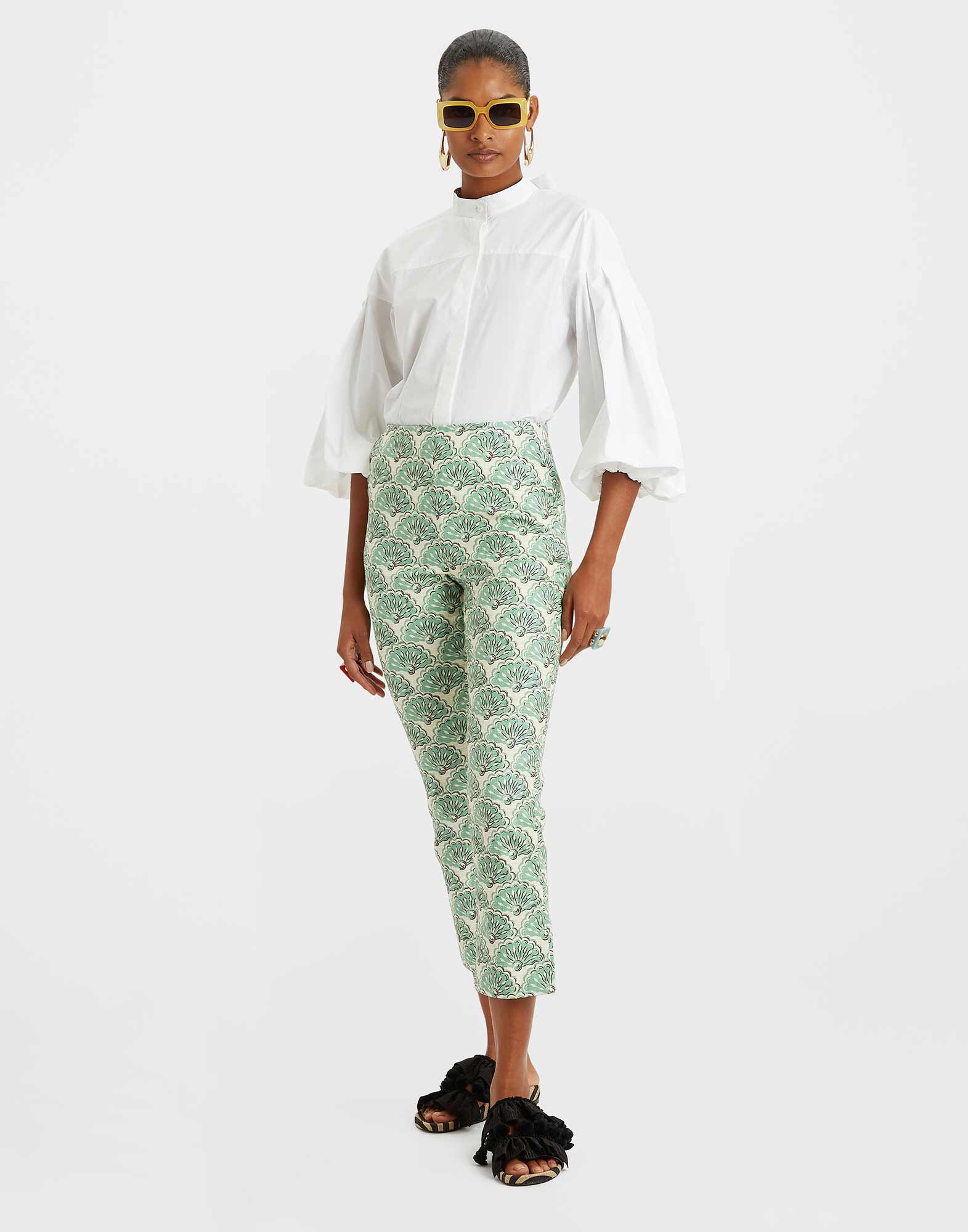 La DoubleJ Torero Pants Fans Mint TRO0120COT005FAN01GR11