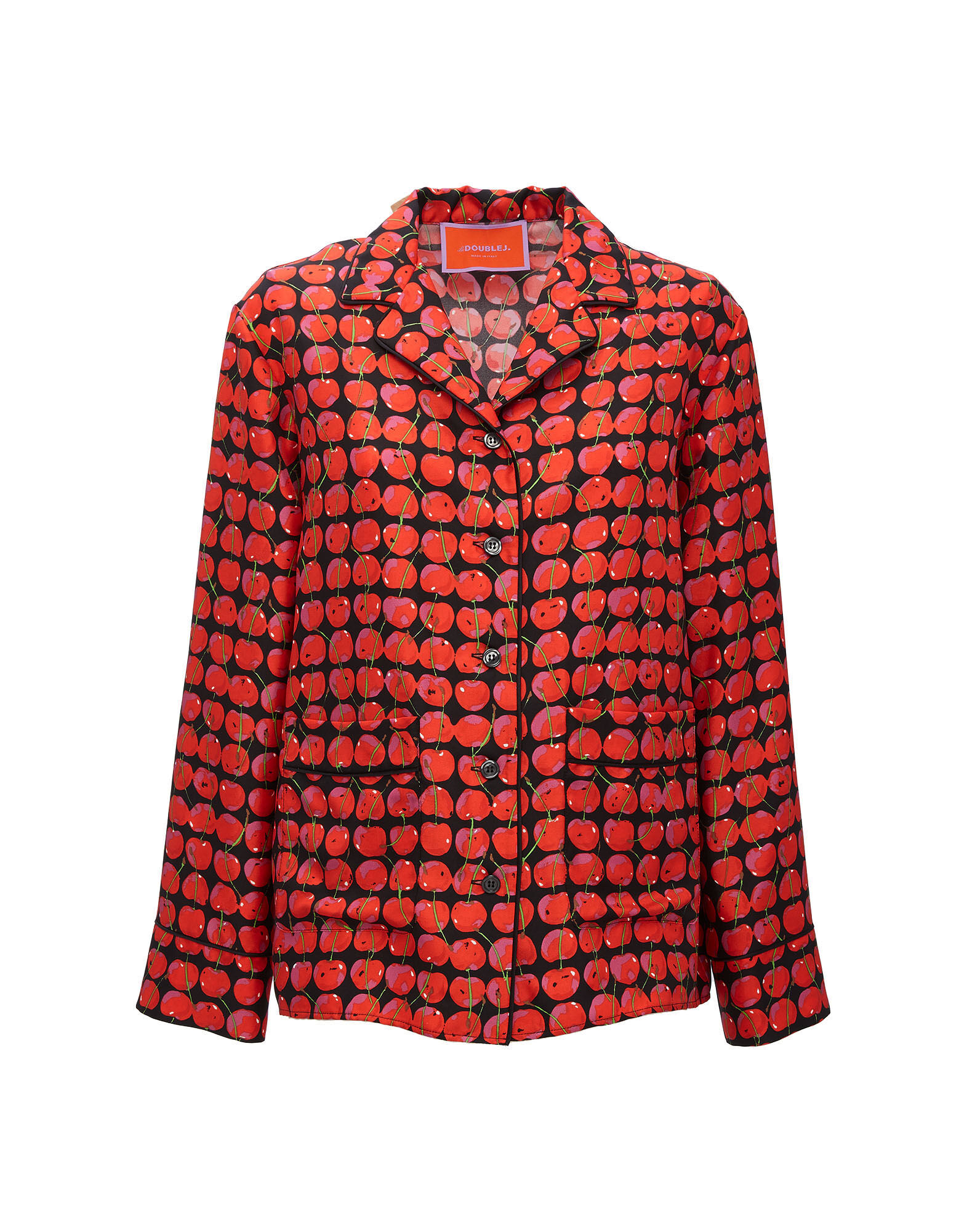 La DoubleJ Silk Pajama Black Cherries PJM0001SIL001CHY0003