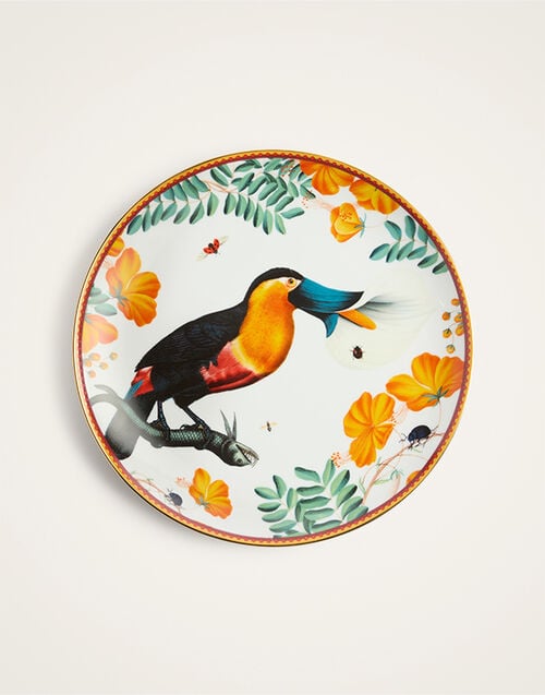 La DoubleJ Decorative Plate La DoubleJ Decorative Plate Floroucan Ivory DPL0001CER001FLC01WH04