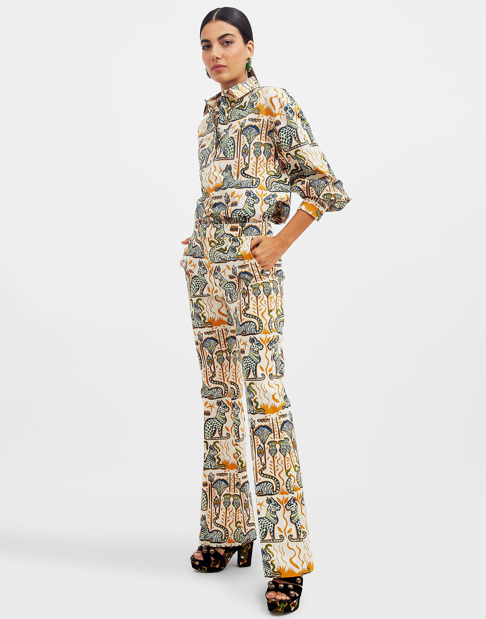 La DoubleJ Saturday Night Pants Bast Ivory TRO0030COT006BAS01WH04