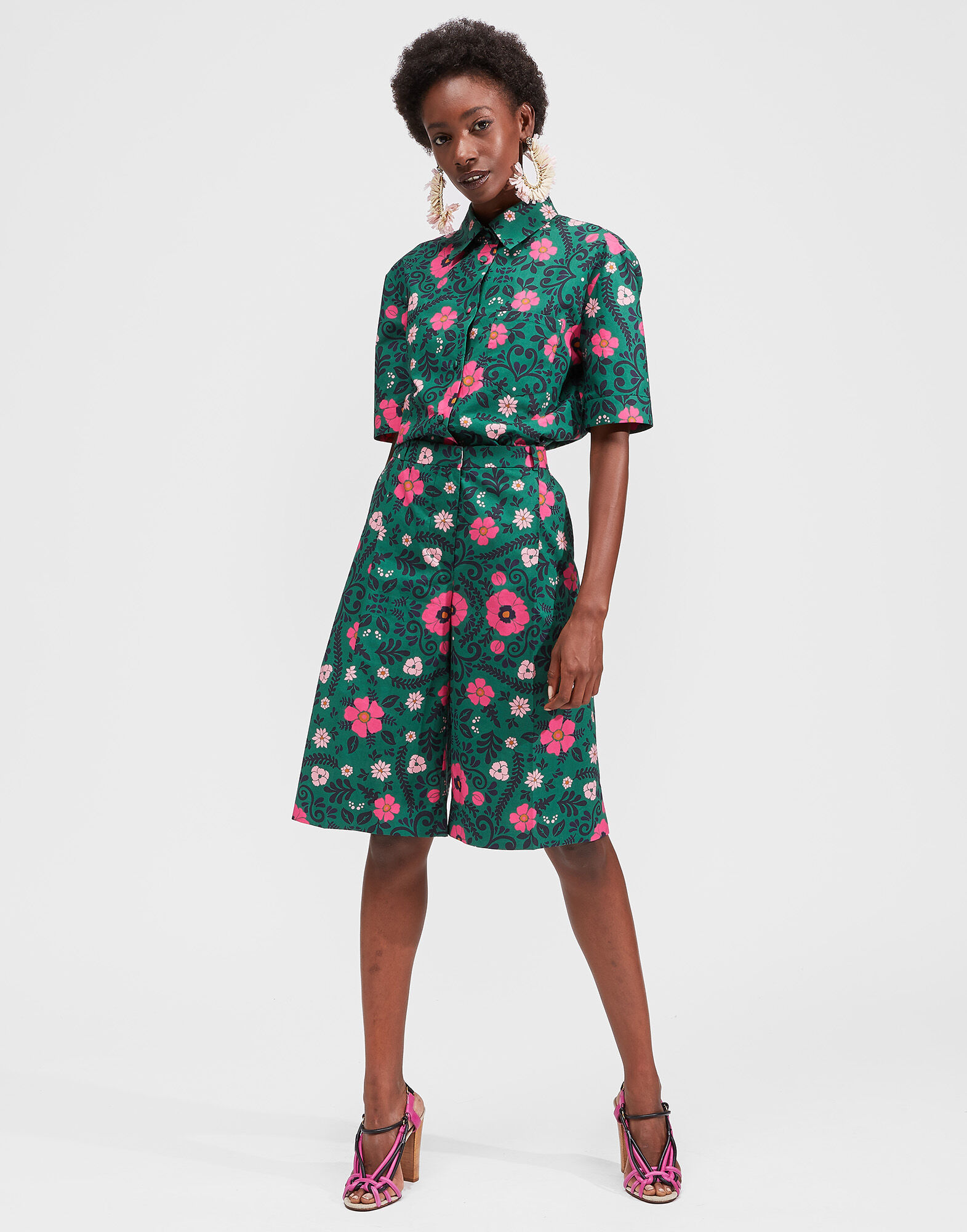 LaDoubleJ Bermuda Pants Heckfield Verde TRO0035COT001HEC0002