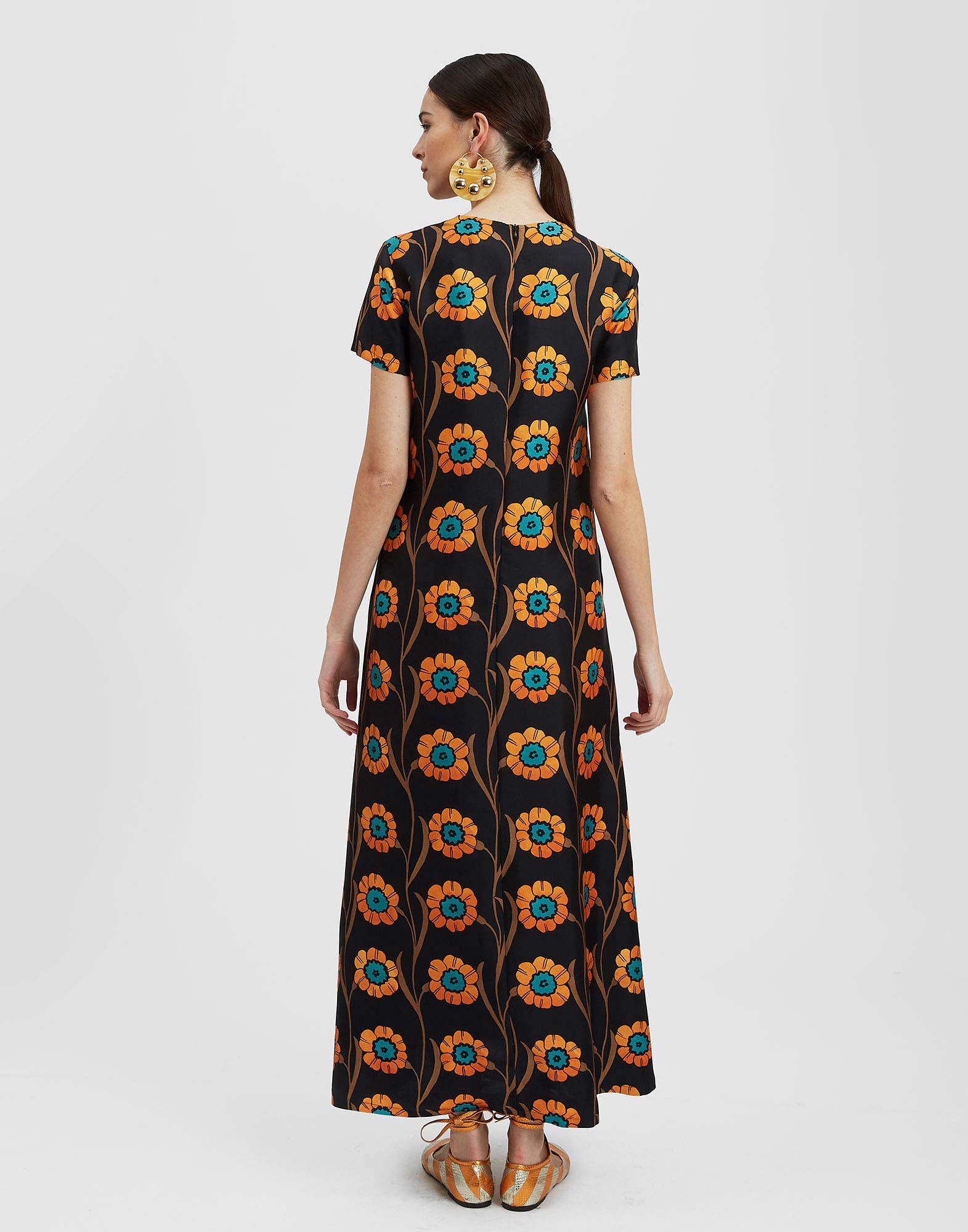 La DoubleJ Swing Dress Daisychain Black DRE0001SIL001ROP01BL01