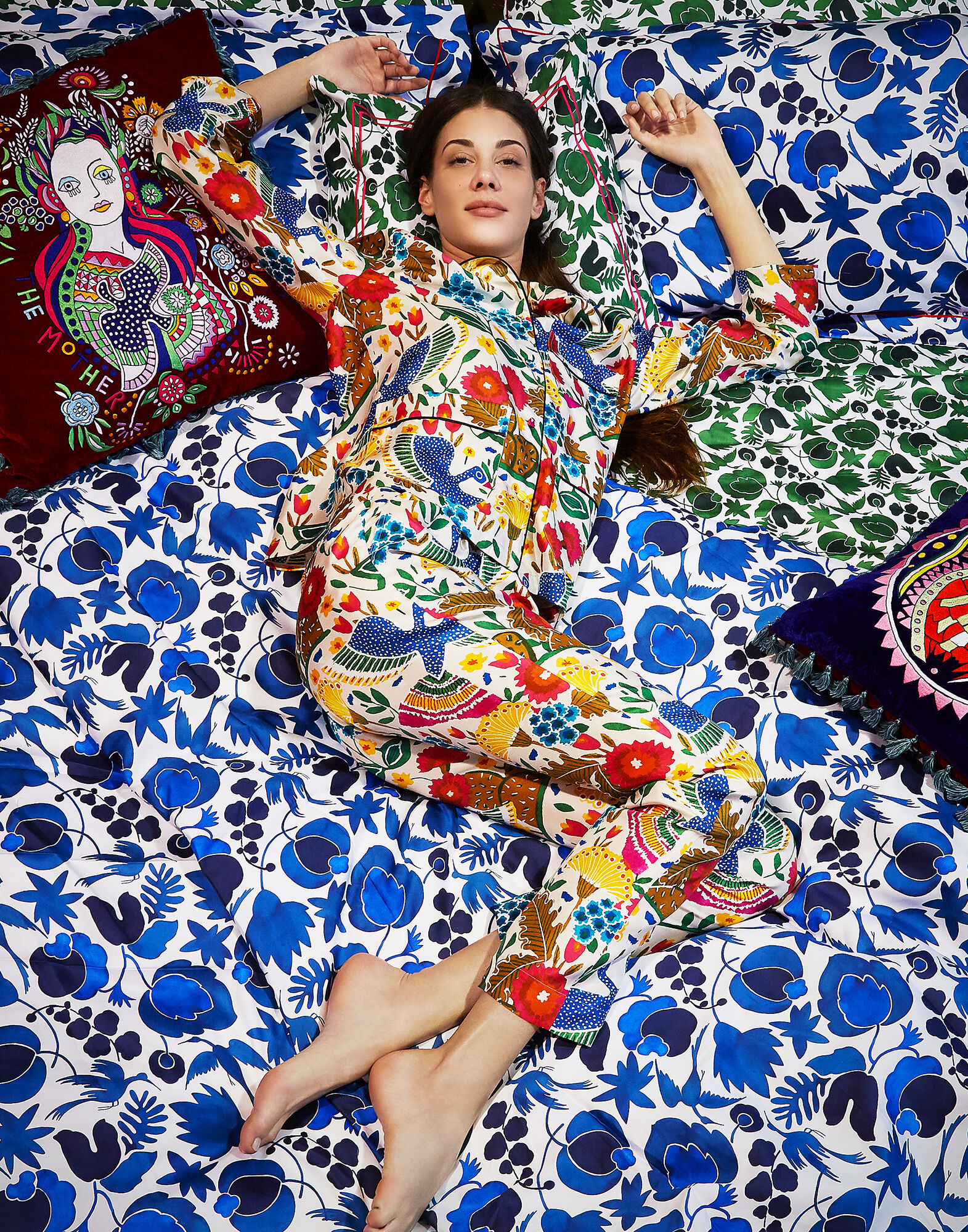 La DoubleJ Pajama Shirt Colombo Bianco SHI0032SIL001COL0003