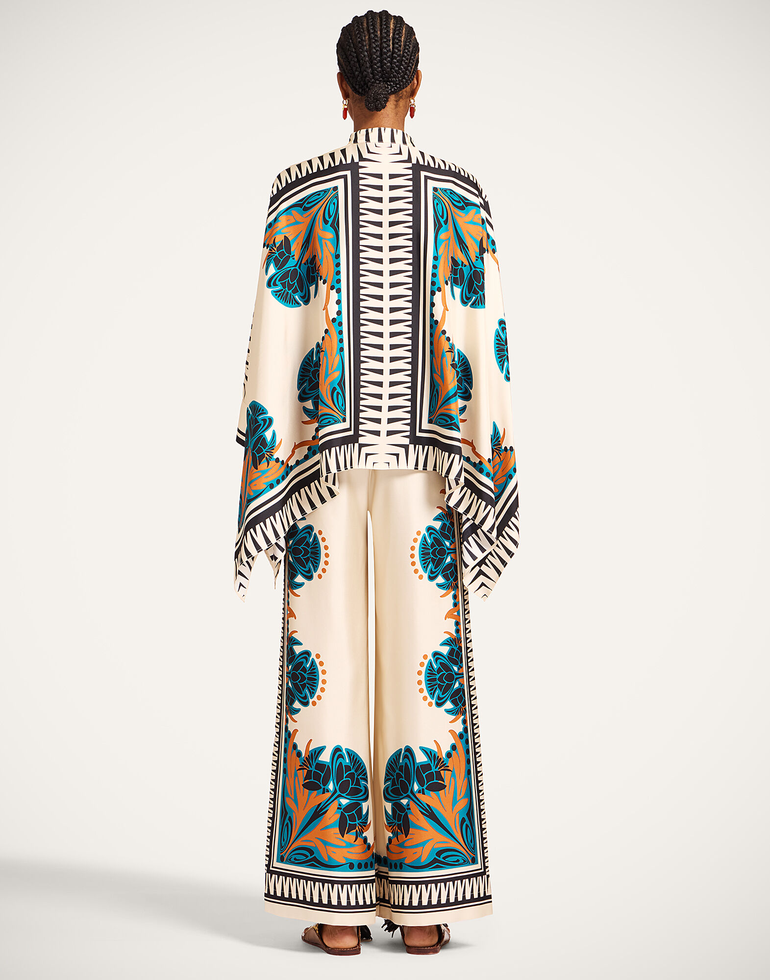 La DoubleJ Palazzo Pants Florence Plac&eacute;e TRO0026SIL006FLO0002