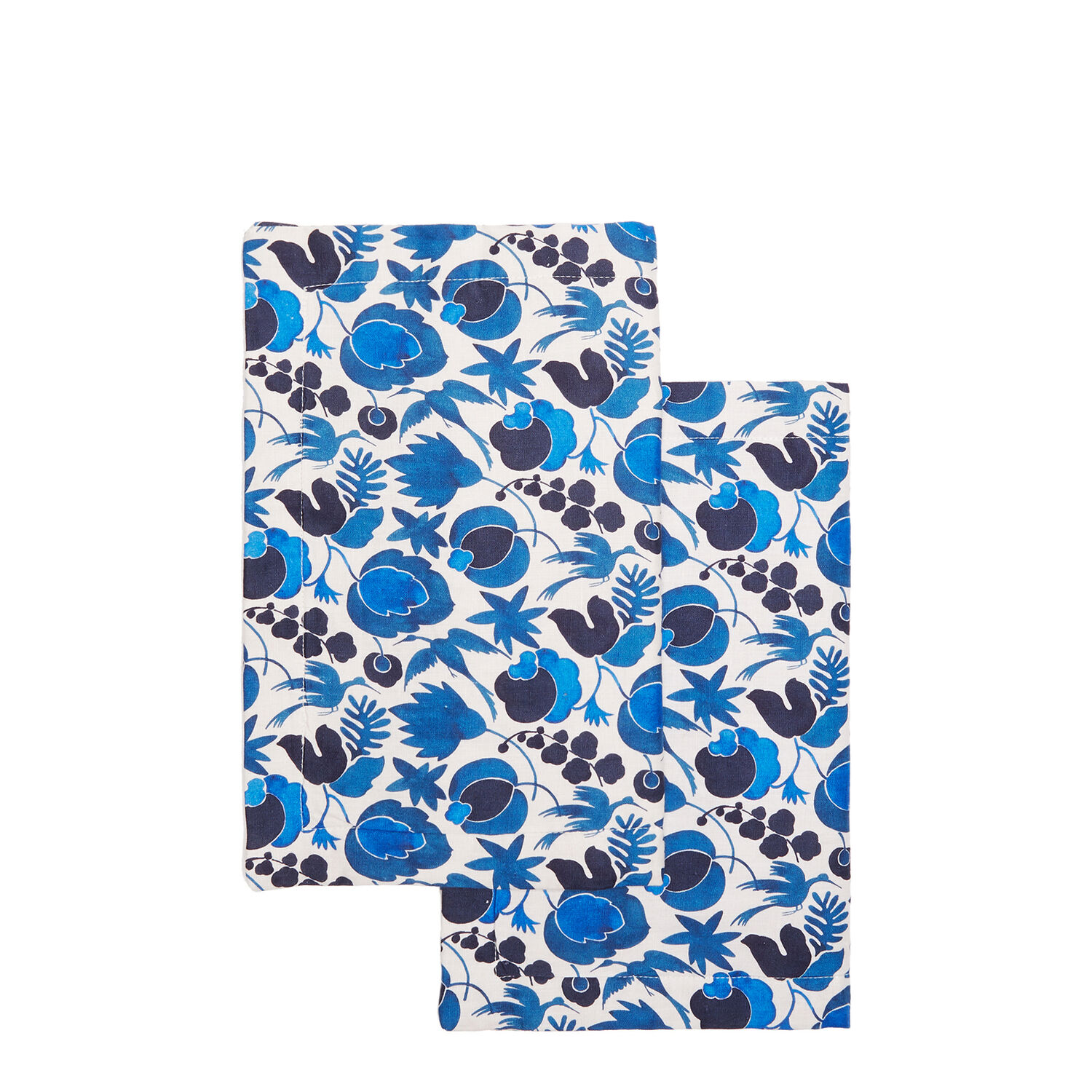 La Doublej Placemat Set Of 2 In Wildbird Blu Small