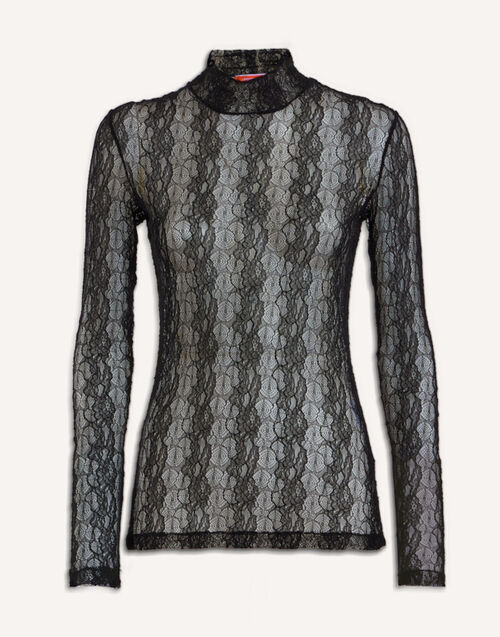 La DoubleJ Lacey Turtleneck Solid Black TOP0180LAC007SOLIDBL01