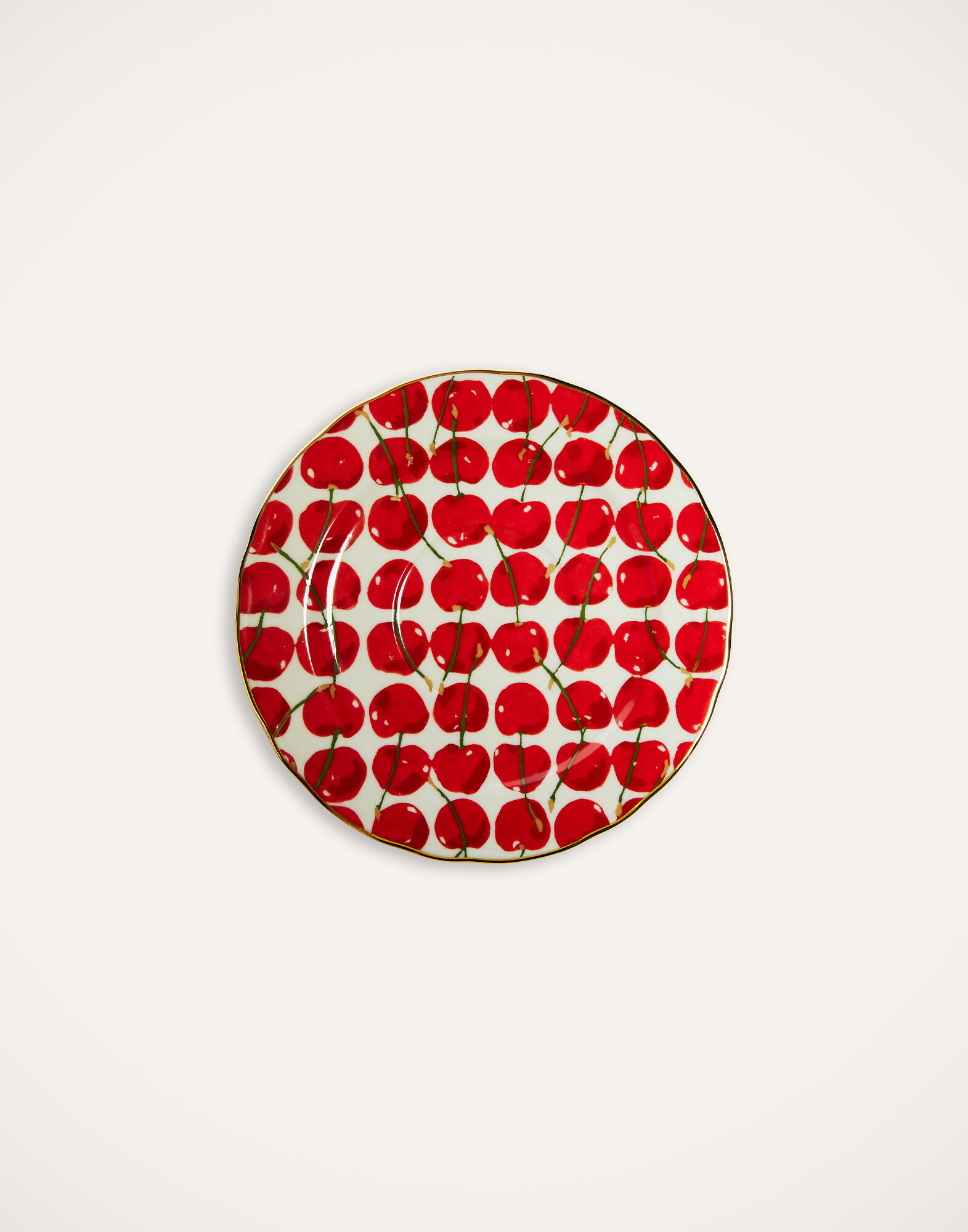 La DoubleJ Big Mama Cup And Saucer Cherries Avorio DIS0066CER001CHY0005