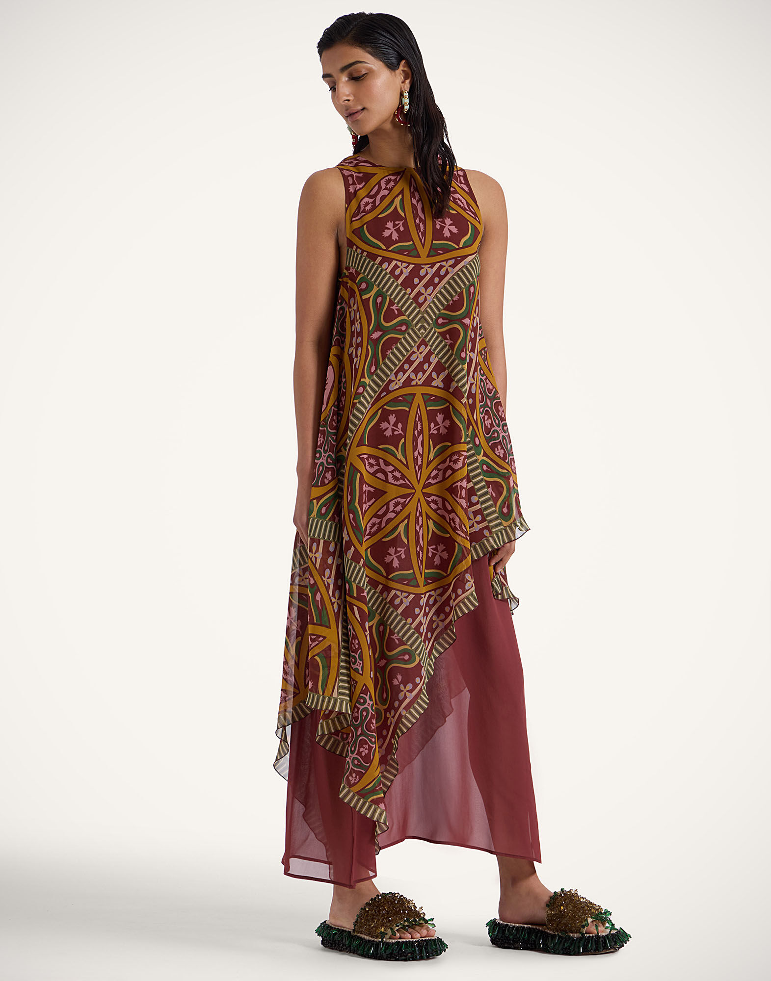 La DoubleJ Salome Dress Eclipse Plac&eacute;e Yellow DRE0860SIL014ECL05YE02