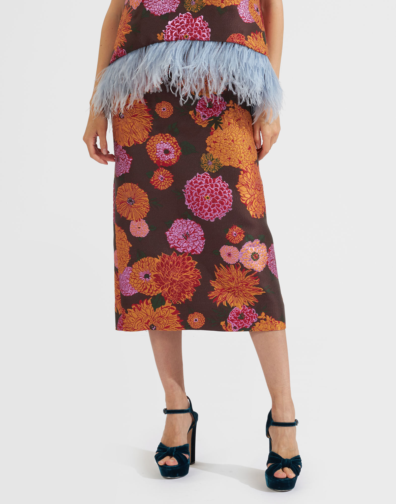 La DoubleJ Pencil Skirt Gin Chocolate SKI0011JCQ048GYN02WH04