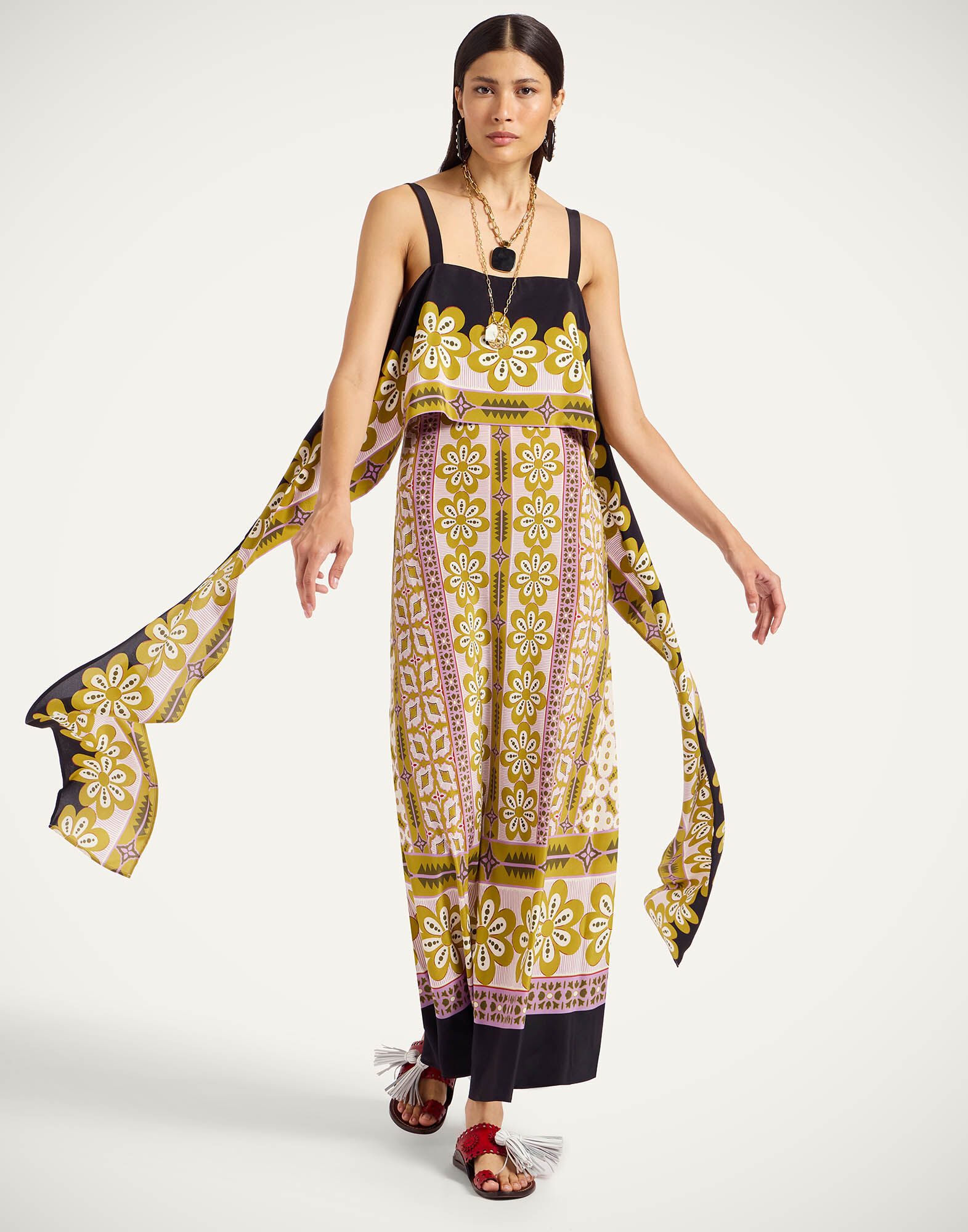 La DoubleJ Slip-Around Dress Pagoda Plac&eacute;e Pink DRE0562CRE002PAG01PI01