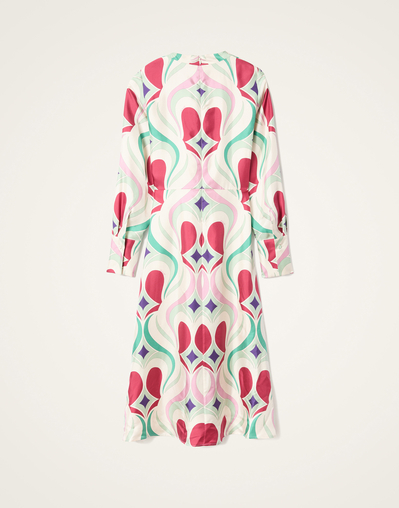 eve midi dress Eve Midi Dress in Macro Jive Ecru for Women