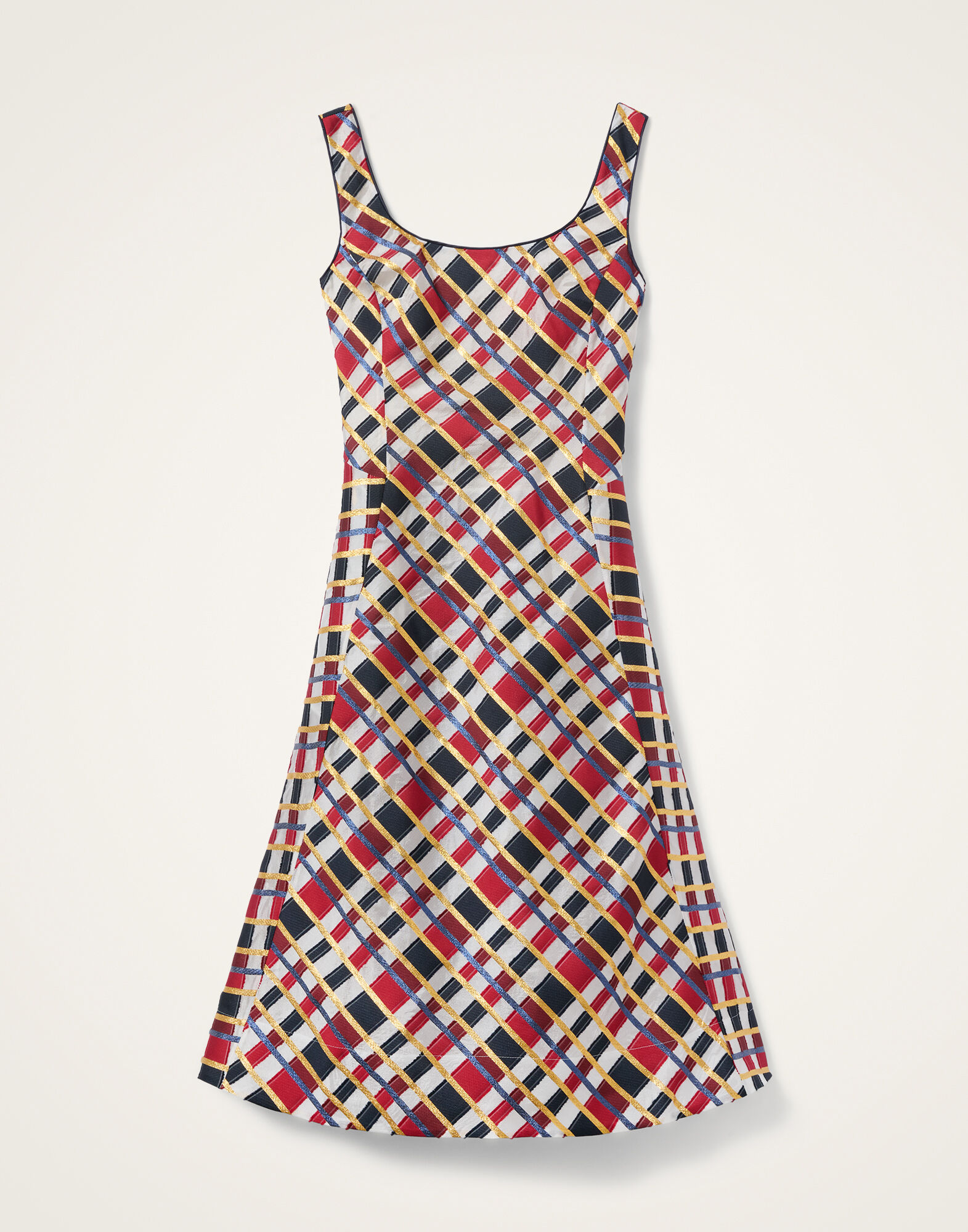 La DoubleJ Sophia Dress Windowpane Red DRE1064JCQ136WIP01RE01