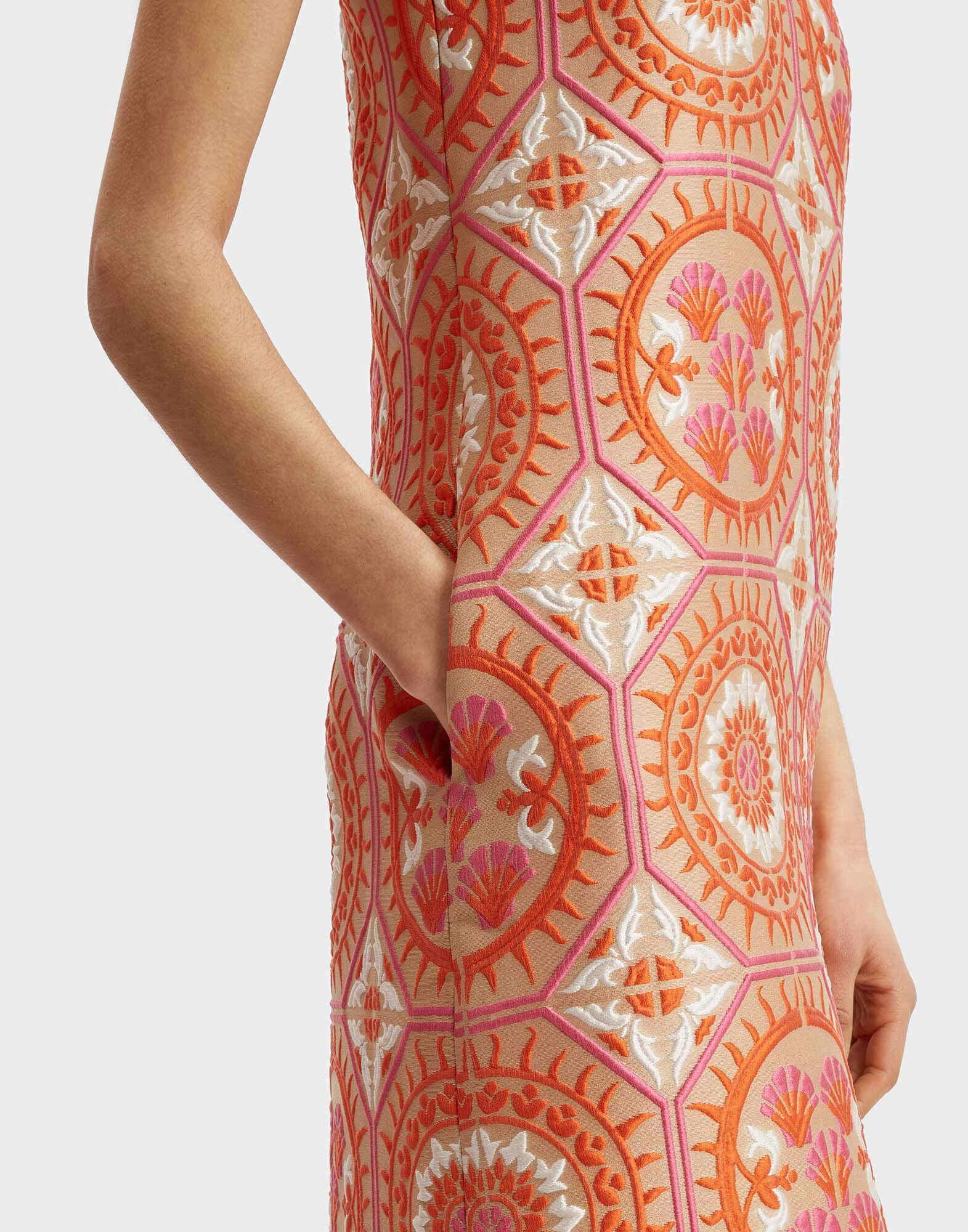 La DoubleJ Column Dress Sun Orange DRE0549JCQ074SUN01OR02