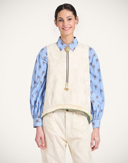 La DoubleJ La Scala Top Solid Ecru TOP0183COT086SOLIDBR05