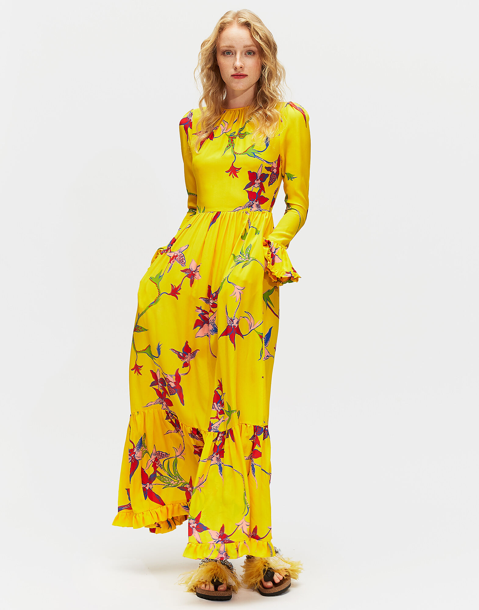 LaDoubleJ Visconti Dress Orchidea Giallo DRE0070GEO001ORC0002