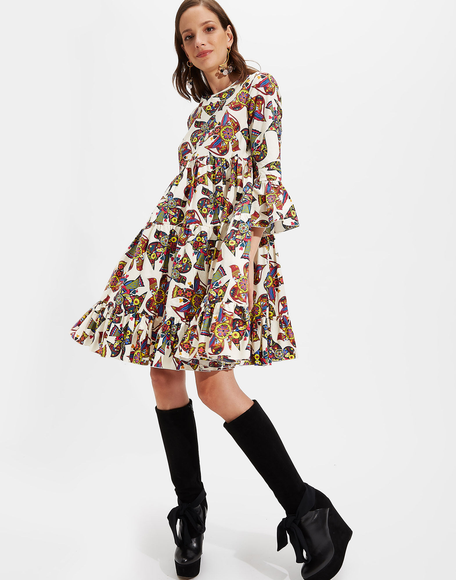 LaDoubleJ Bambi Dress Piccolo Dove DRE0188COT001PCD0001