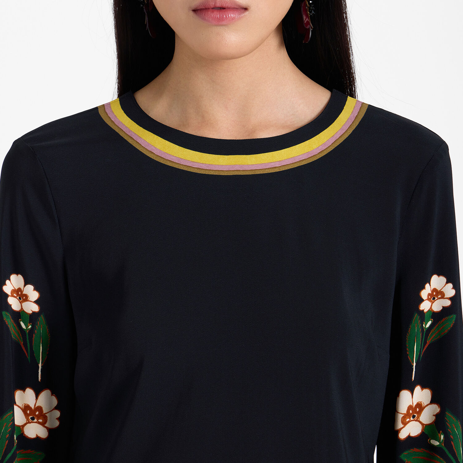 La Doublej Mini Supremes Swing Dress (placée) In Dazed Placée Black