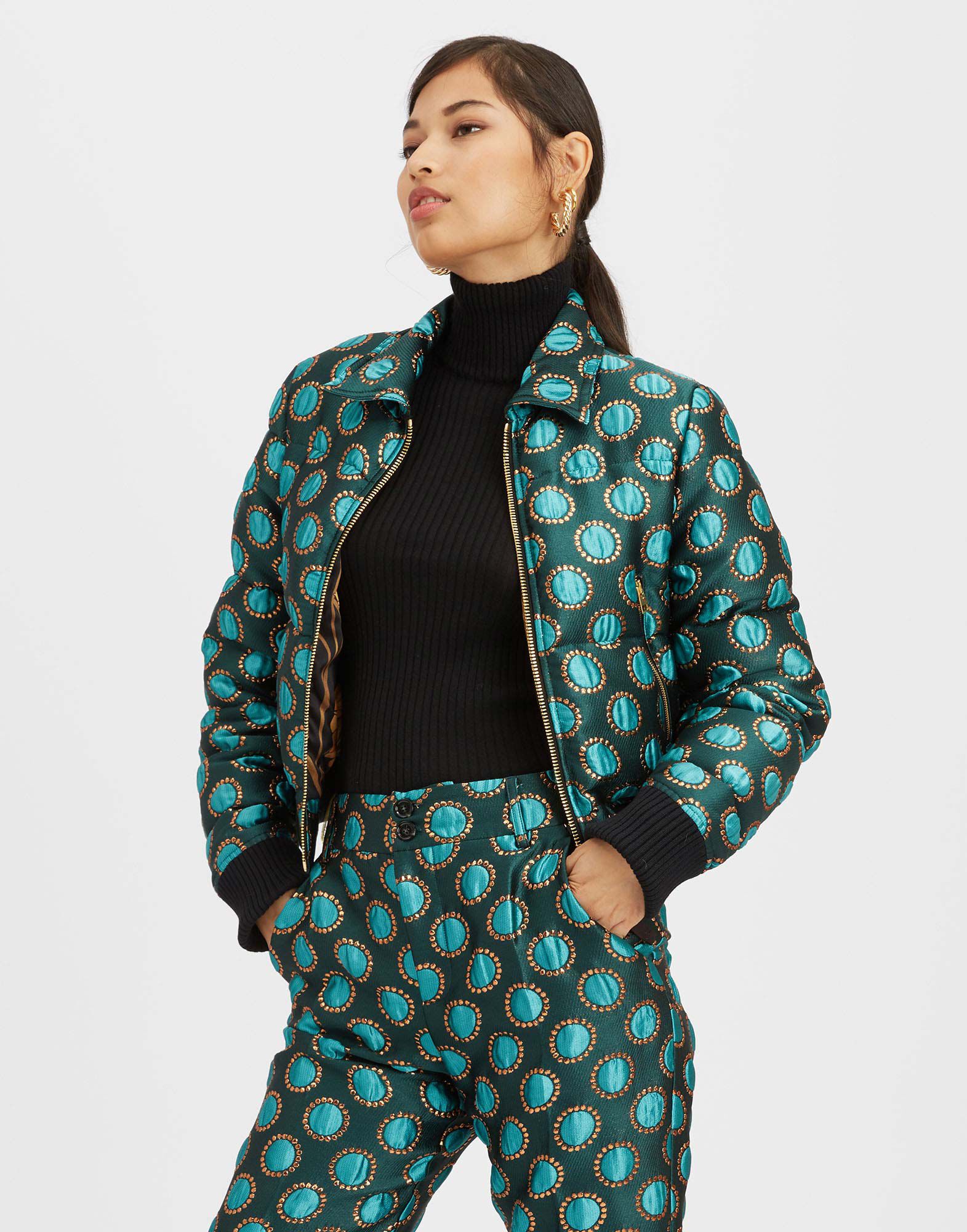 La DoubleJ La Comasca Puffer Bomber Winter Sun Emerald DOW0013JCQ060WSU01GR04