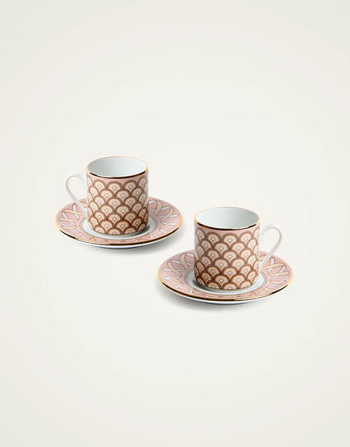 La DoubleJ Impero Espresso Cup Set Of 2 Odysseus Dusty Pink CUP0011CER001ODY01PI10