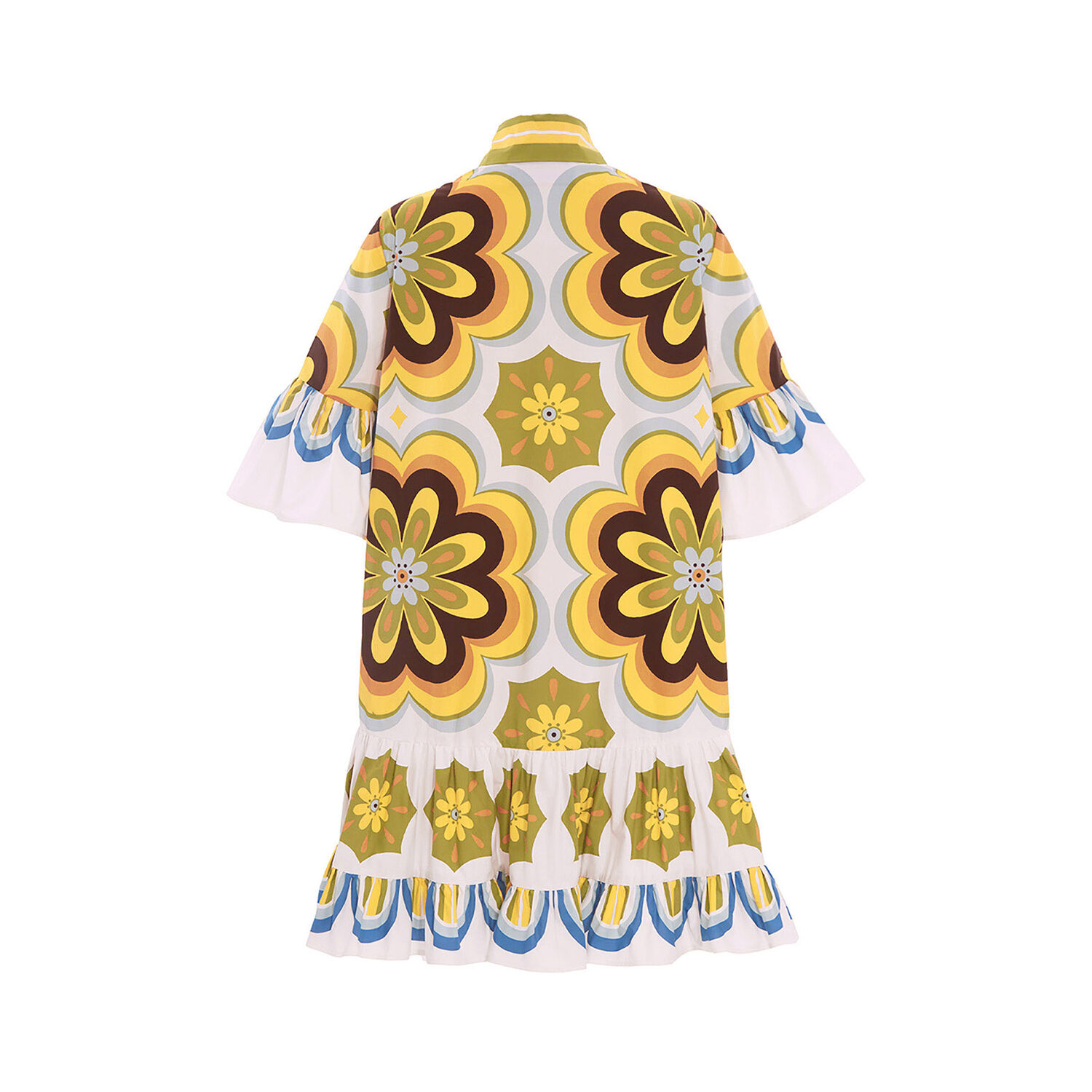 La Doublej Choux Geometric-print Dress In Ciccio