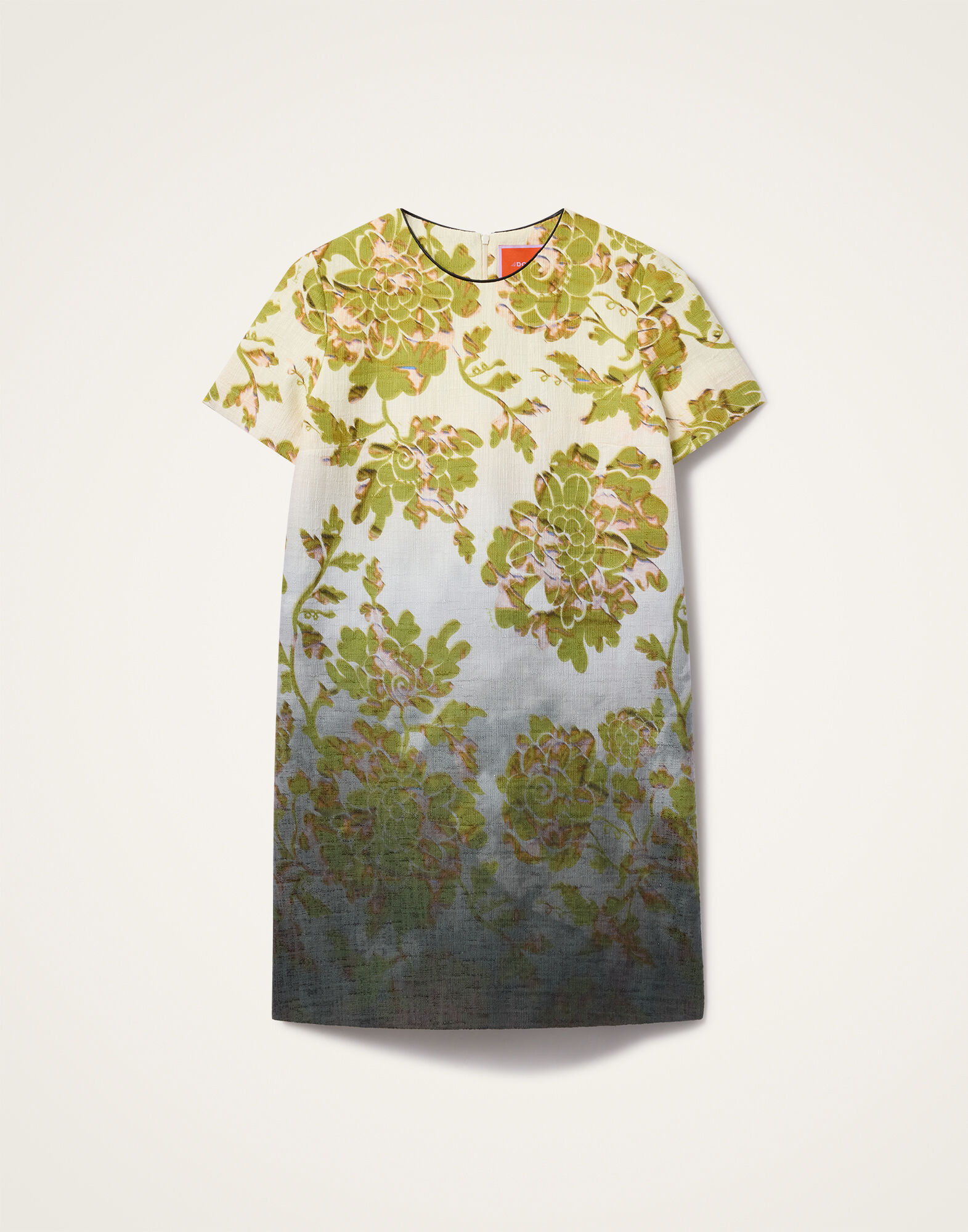 La DoubleJ Mini Swing Dress Oasis Ombr&eacute; Plac&eacute;e Green & Black DRE0658COT005OAO01GR02