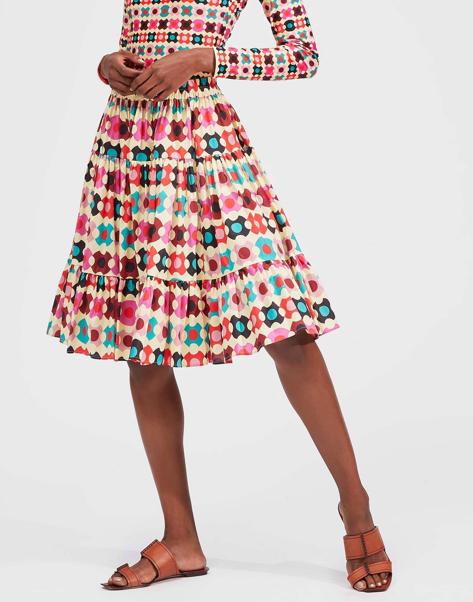 LaDoubleJ Love Skirt Groovy Dot Giallo SKI0038COT020GRO0003