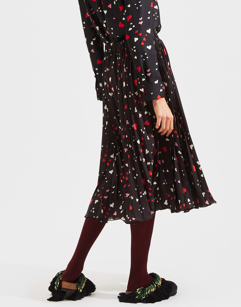 LaDoubleJ Soleil Skirt LaDoubleJ Soleil Skirt Cuori Nero SKI0041DBG001CUO0002