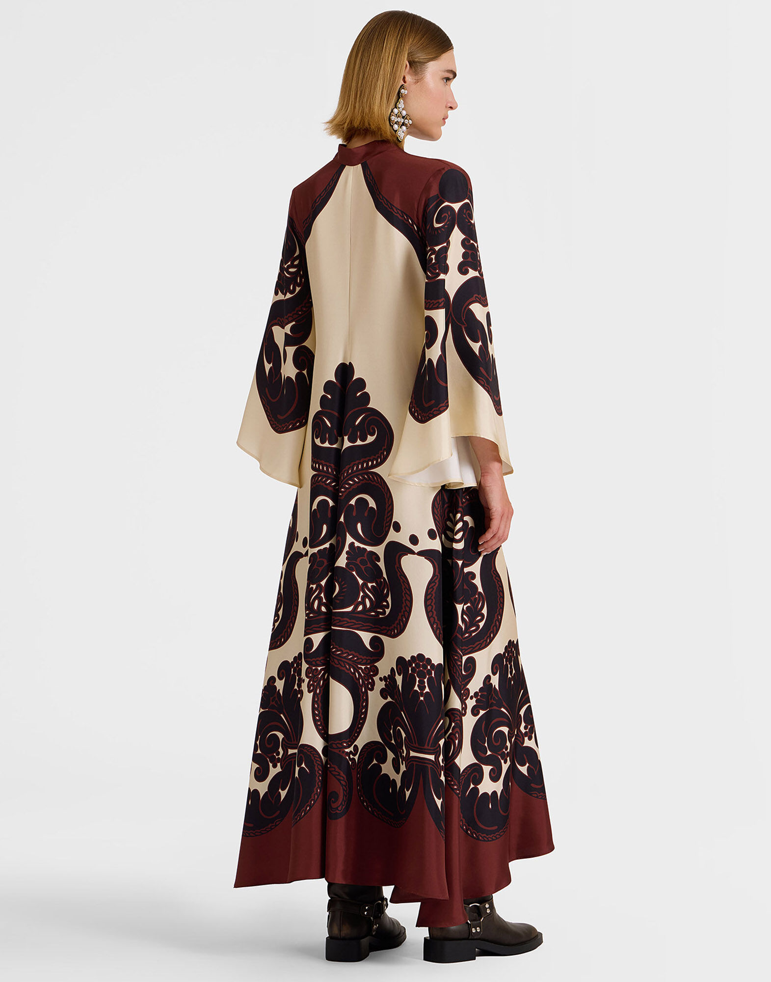 La DoubleJ Magnifico Dress Corsini Plac&eacute;e Cream DRE0232SIL006INI02WH03