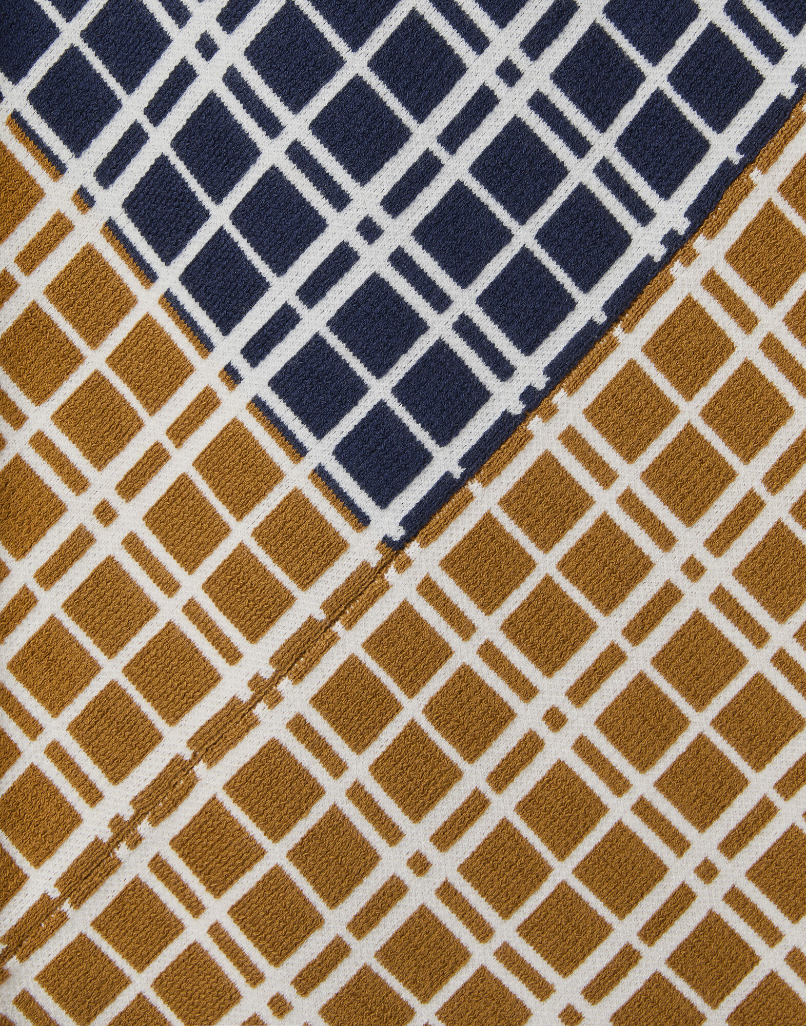 La DoubleJ Check Me Skirt Multicolor Navy Blue & Mustard SKI0191KNI202VA478BU03