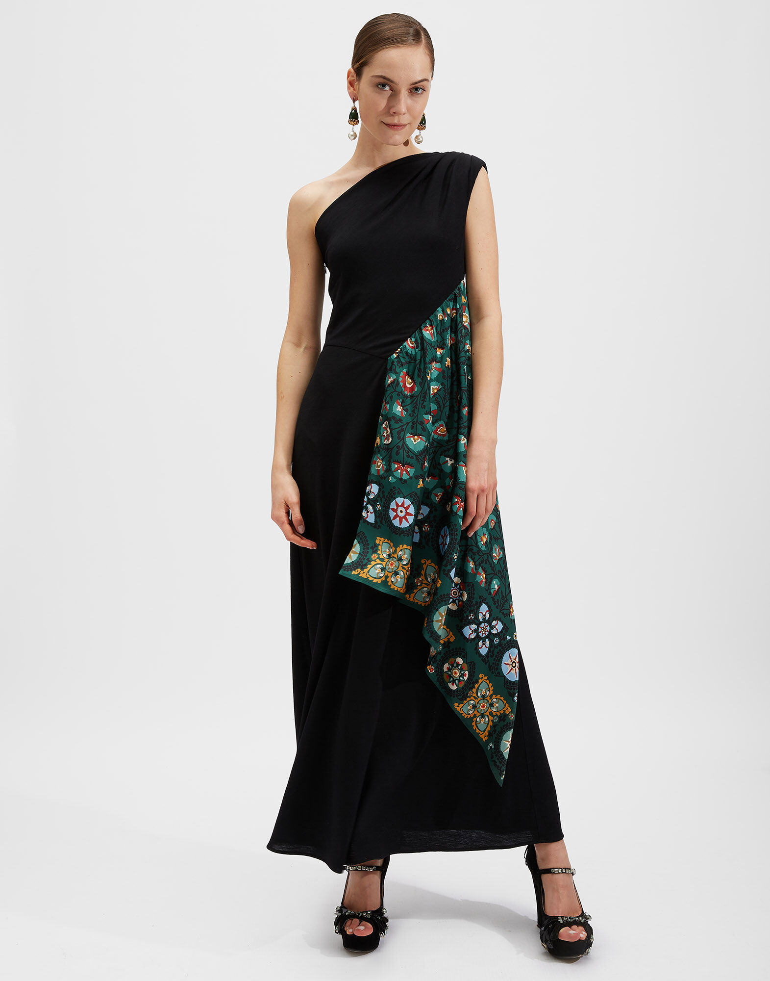 La DoubleJ Cascata Dress Solid Black DRE0285JER017BLA0001