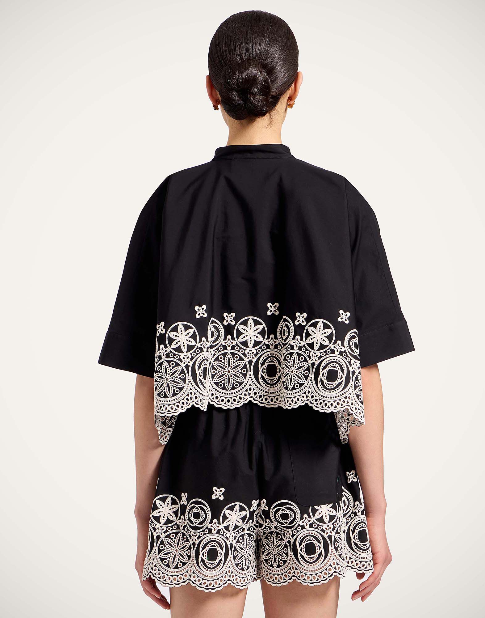 La DoubleJ Mini Foulard Shirt Eclipse Solid Black SHI0168SAN006ECL03BL01