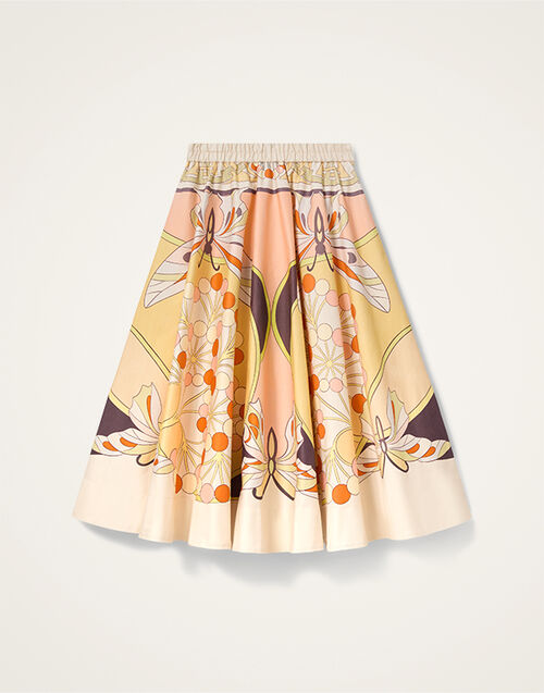 La DoubleJ Ballerina Skirt Florette Plac&eacute;e Pale Pink SKI0199COT094FLO08PI02