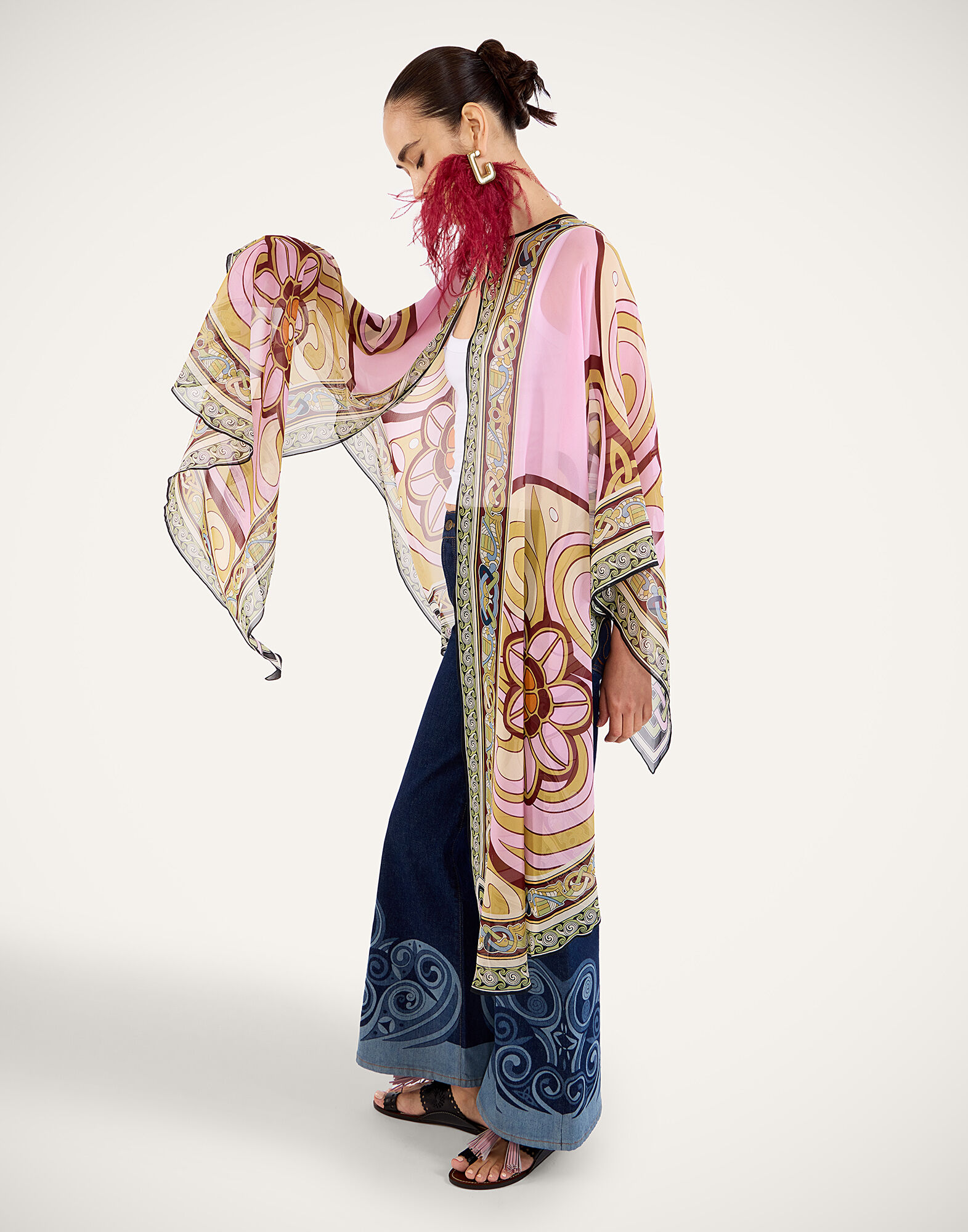 La DoubleJ Maria Cape Kells Plac&eacute;e Pink SCA0092SIL014KEL03PI01