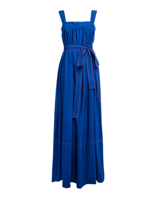 LaDoubleJ Mimosa Dress Solid Blue DRE0147COT001BLU0005