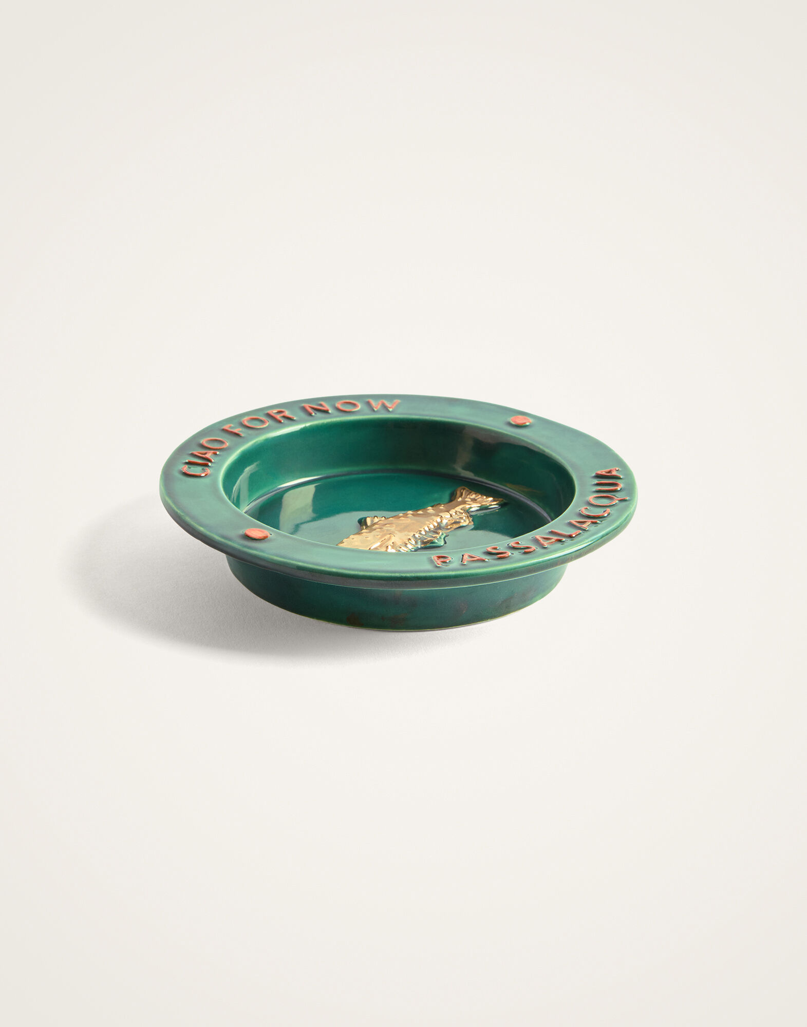 La DoubleJ Trinket Tray Ciao For Now Green TRI0014CER004CFN01GR02