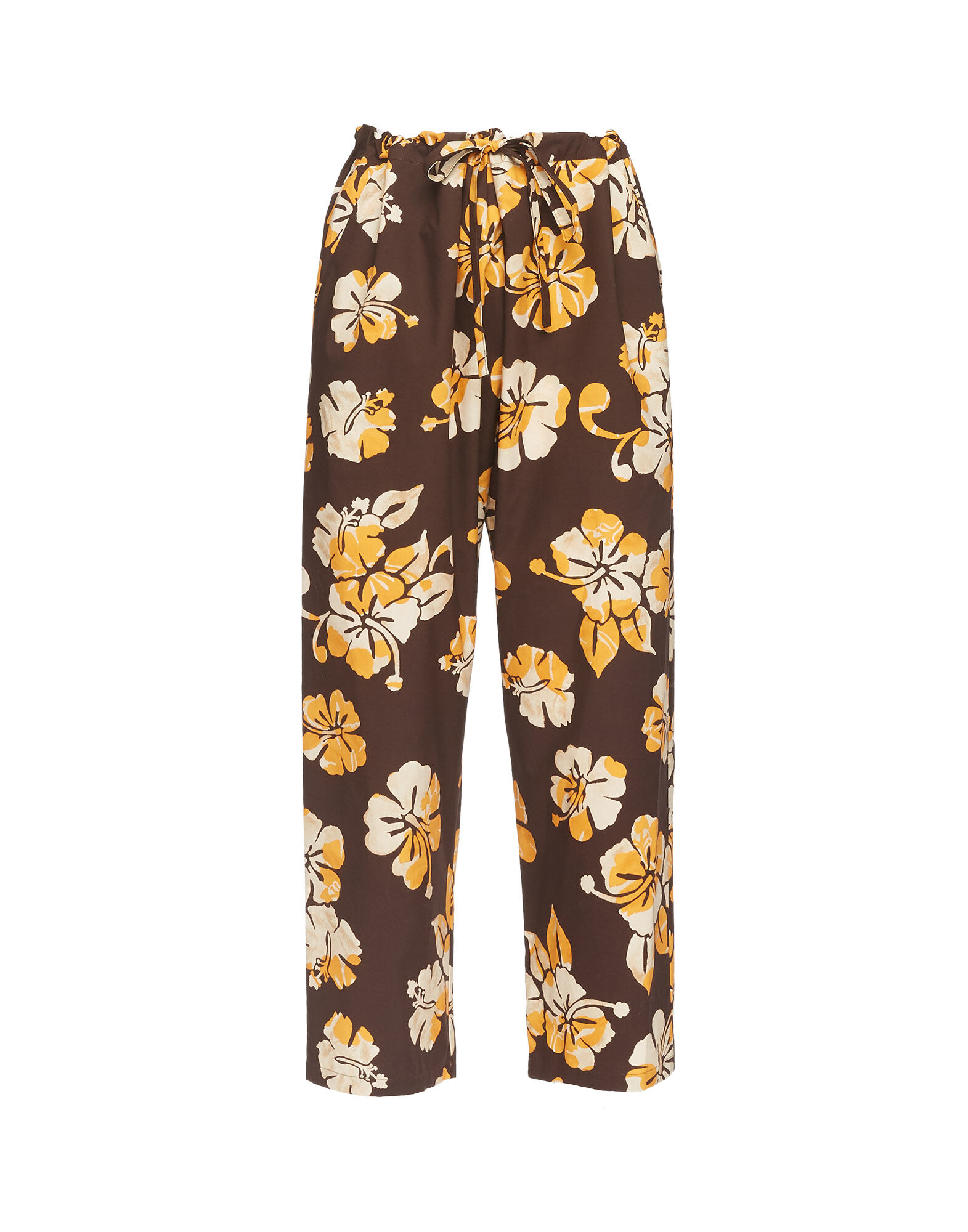 La DoubleJ Drawstring Pants Hibiscus TRO0053COT001HIB0001