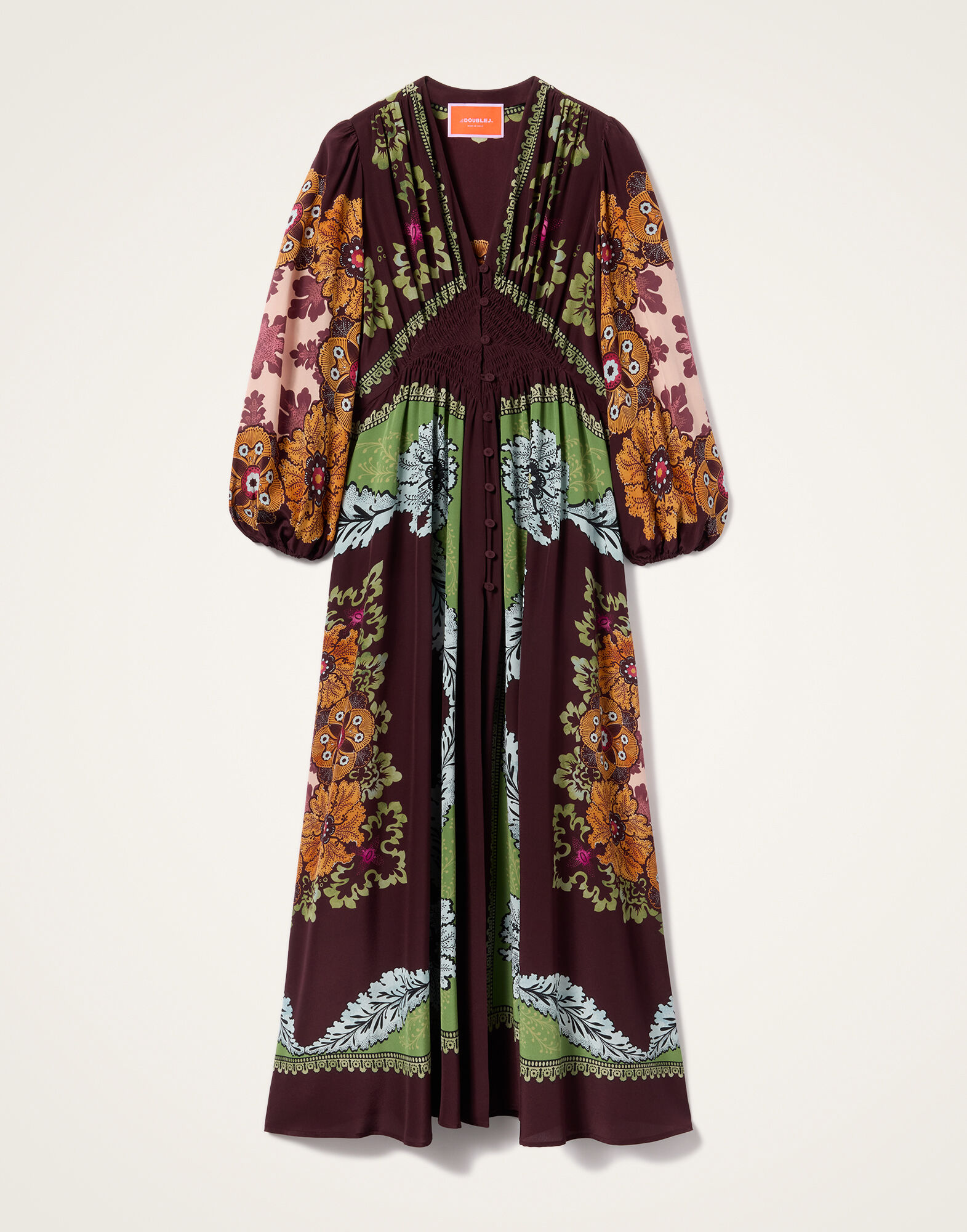 Long Camerino Dress in Bounty Placée Burgundy for Women | La