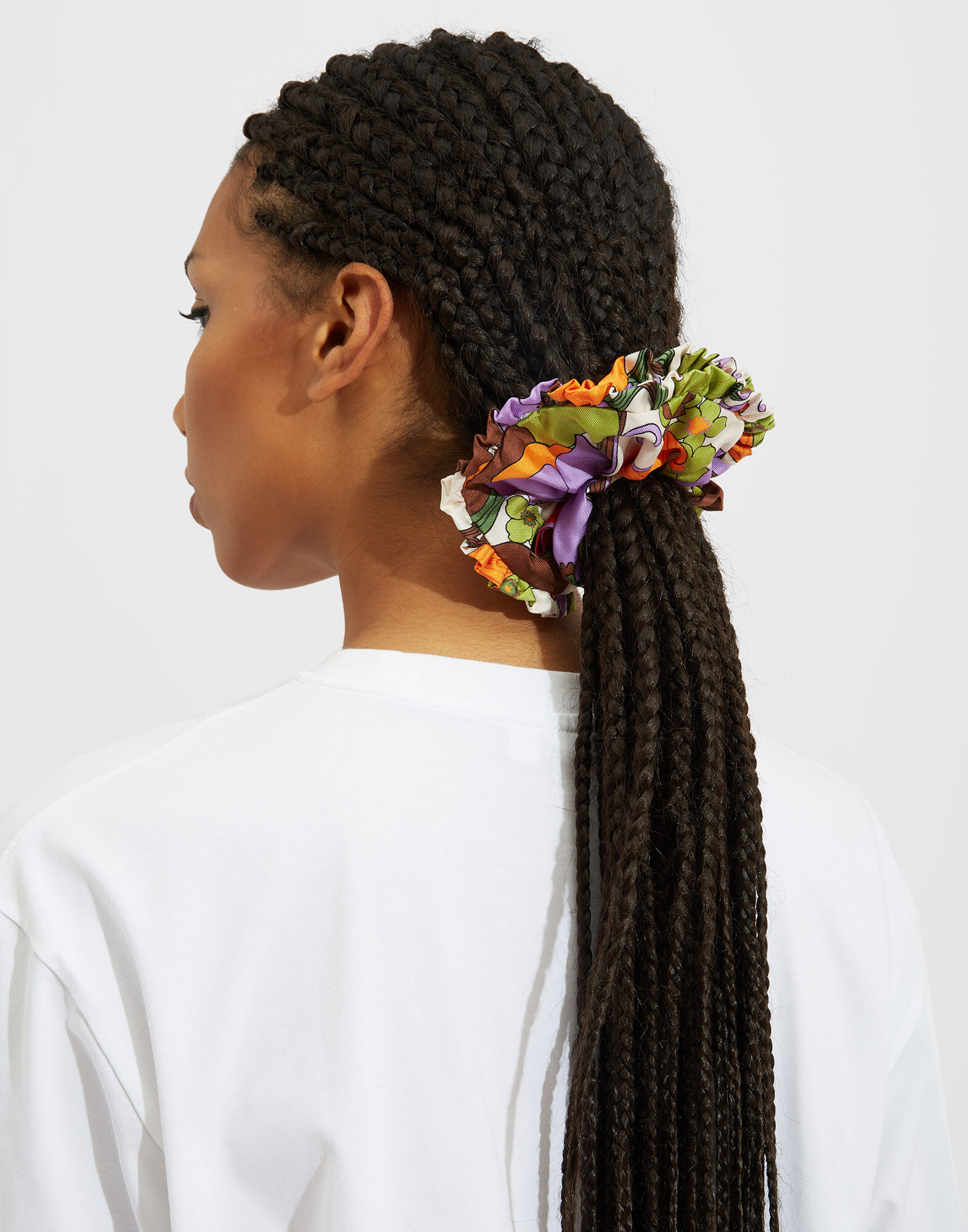 La DoubleJ Scrunchie Vines Bianco SCR0005SIL001VIN02WH01