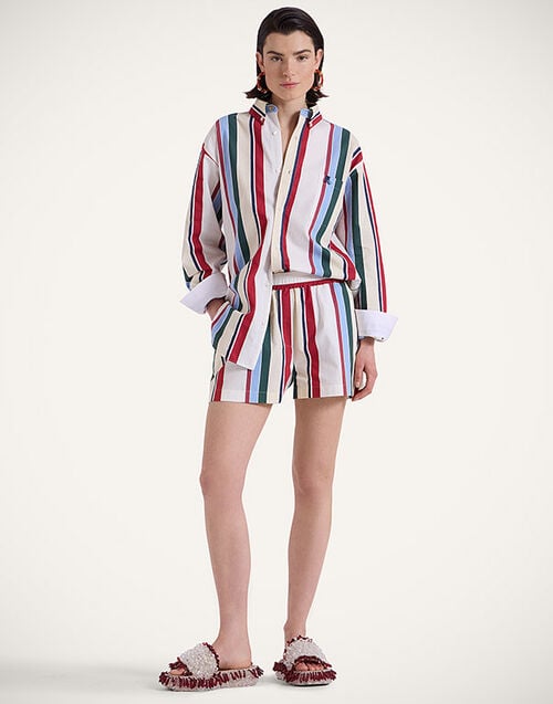 La DoubleJ Pull-Up Shorts La DoubleJ Pull-Up Shorts Stripes Multicolor TRO0117JCQ106STR05MU01