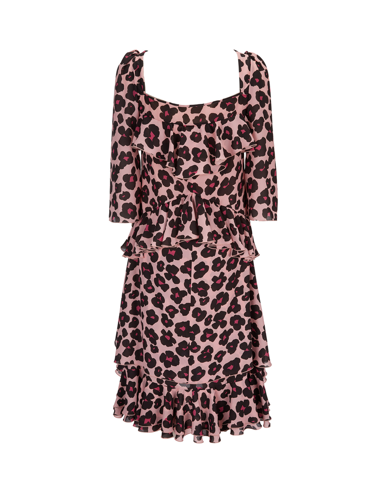 LaDoubleJ Sissi Dress LaDoubleJ Sissi Dress Flower Leopard Rosa DRE0108DBG001FLL0003