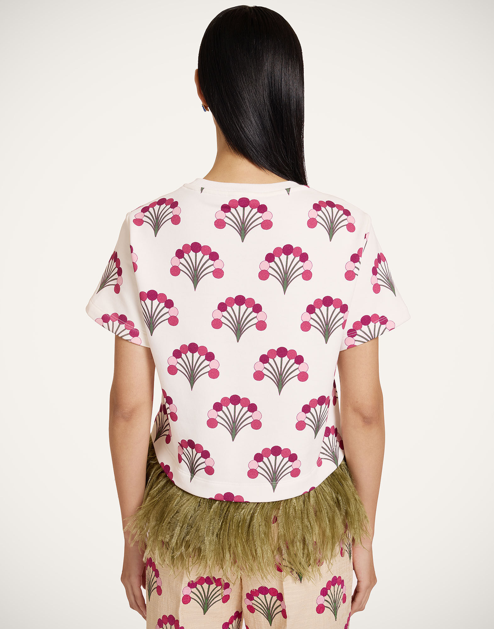 La DoubleJ La Scala Tee Florette Ecru TSH0026JER039FLO05BR05