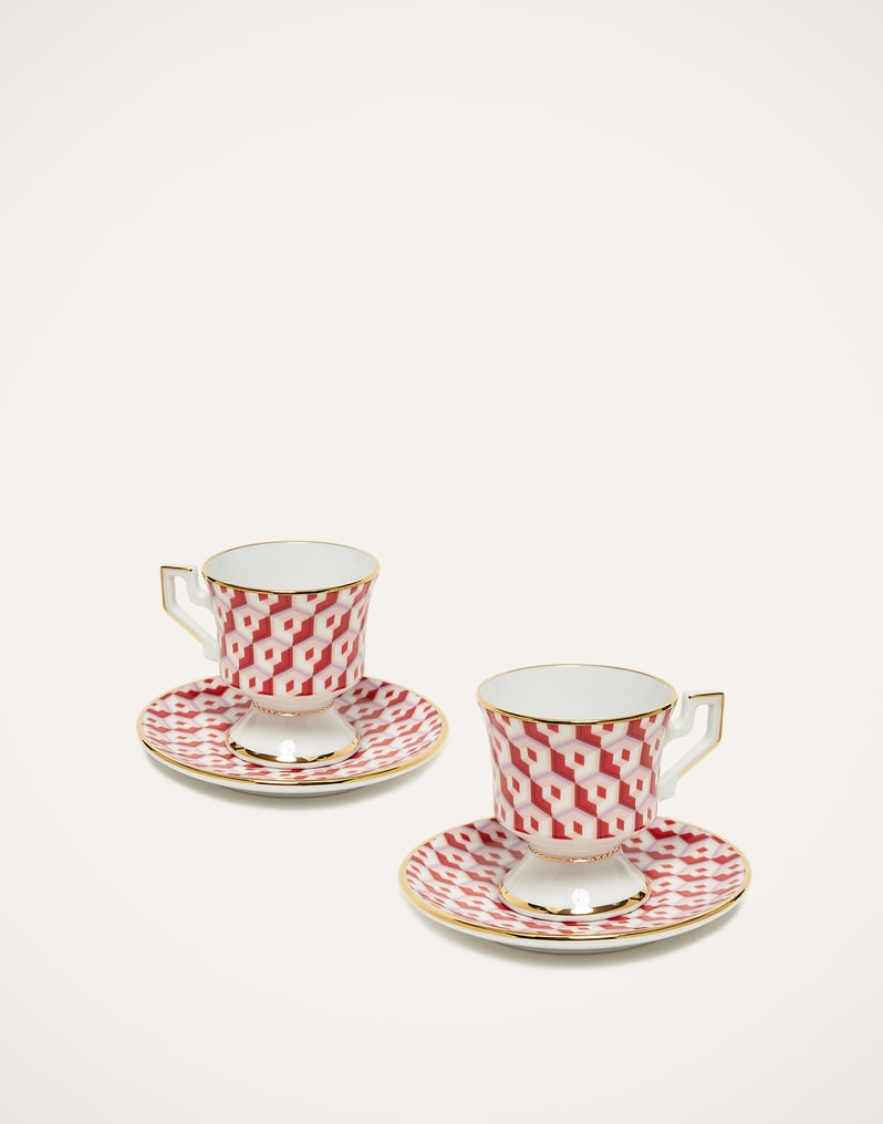 La DoubleJ Espresso Cup & Saucer Set of 2 La DoubleJ Espresso Cup & Saucer Set of 2 Cubi Rosso DIS0007CER001CUB0005