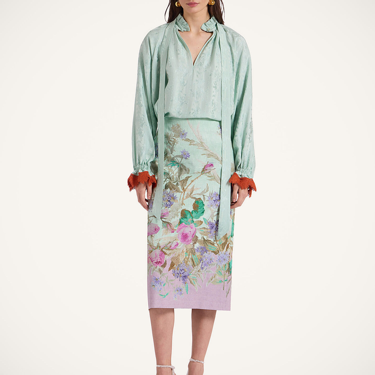 Shop La Doublej Cerere Blouse In Pekin Mint
