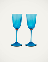 La DoubleJ Wine Glasses Set Of 2 La DoubleJ Wine Glasses Set Of 2 Turquoise GLA0020MUR001TUR0001