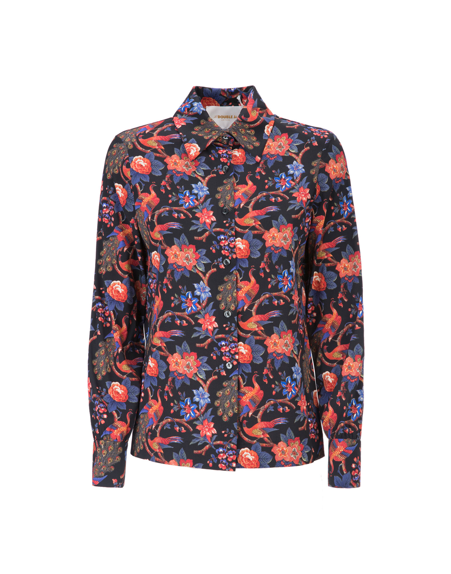 LaDoubleJ Slim Shirt Pavone Nero SHI0006VIS001PAV0001