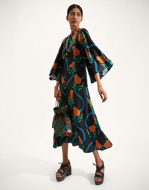 La DoubleJ Sorella Dress La DoubleJ Sorella Dress Melograno Nero DRE0179SIL001MEL0003